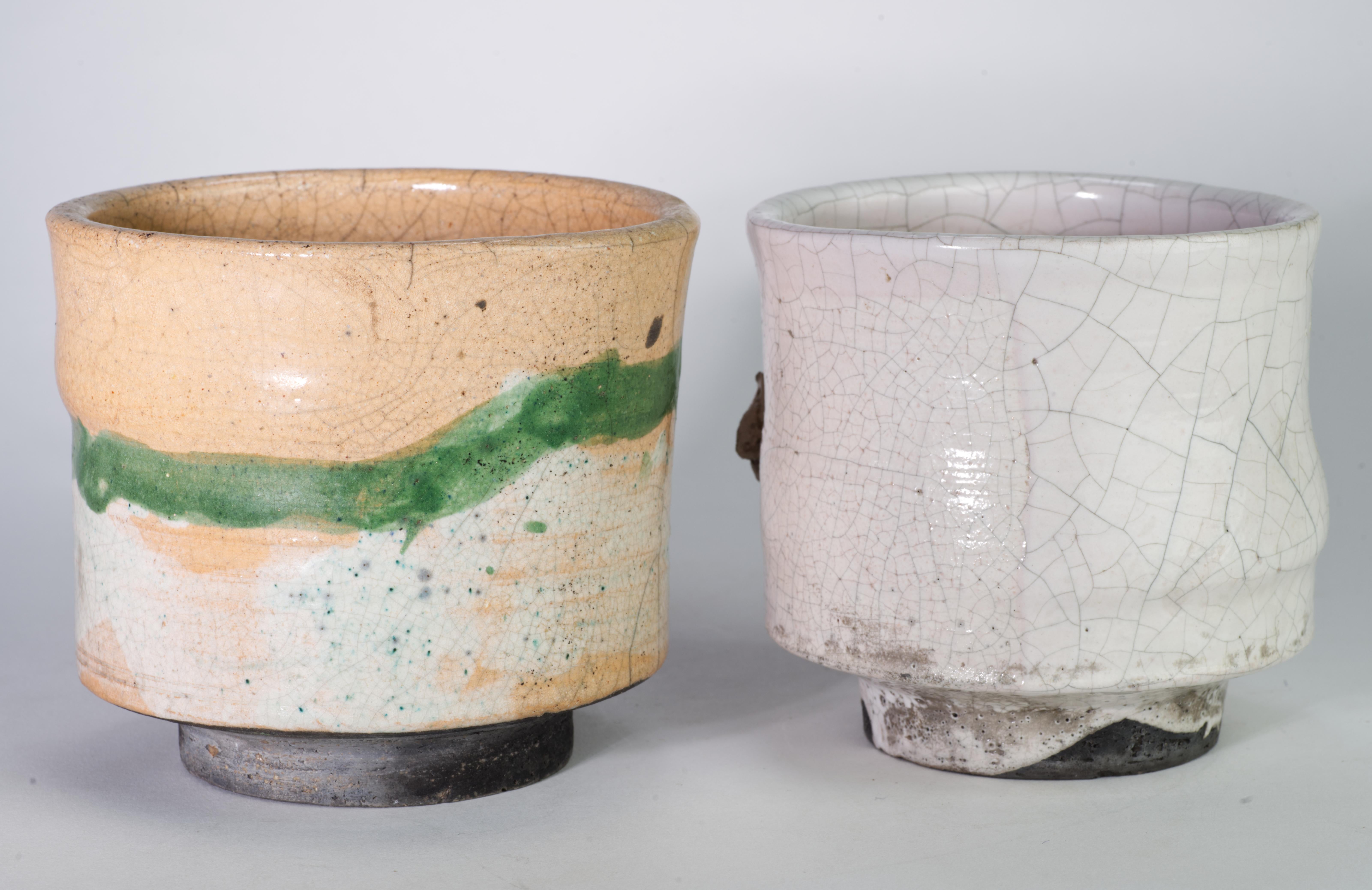 Bill Stewart Set of Two Sculptural Vases or Vessels, American Art Studio Pottery In Good Condition For Sale In Clifton Springs, NY