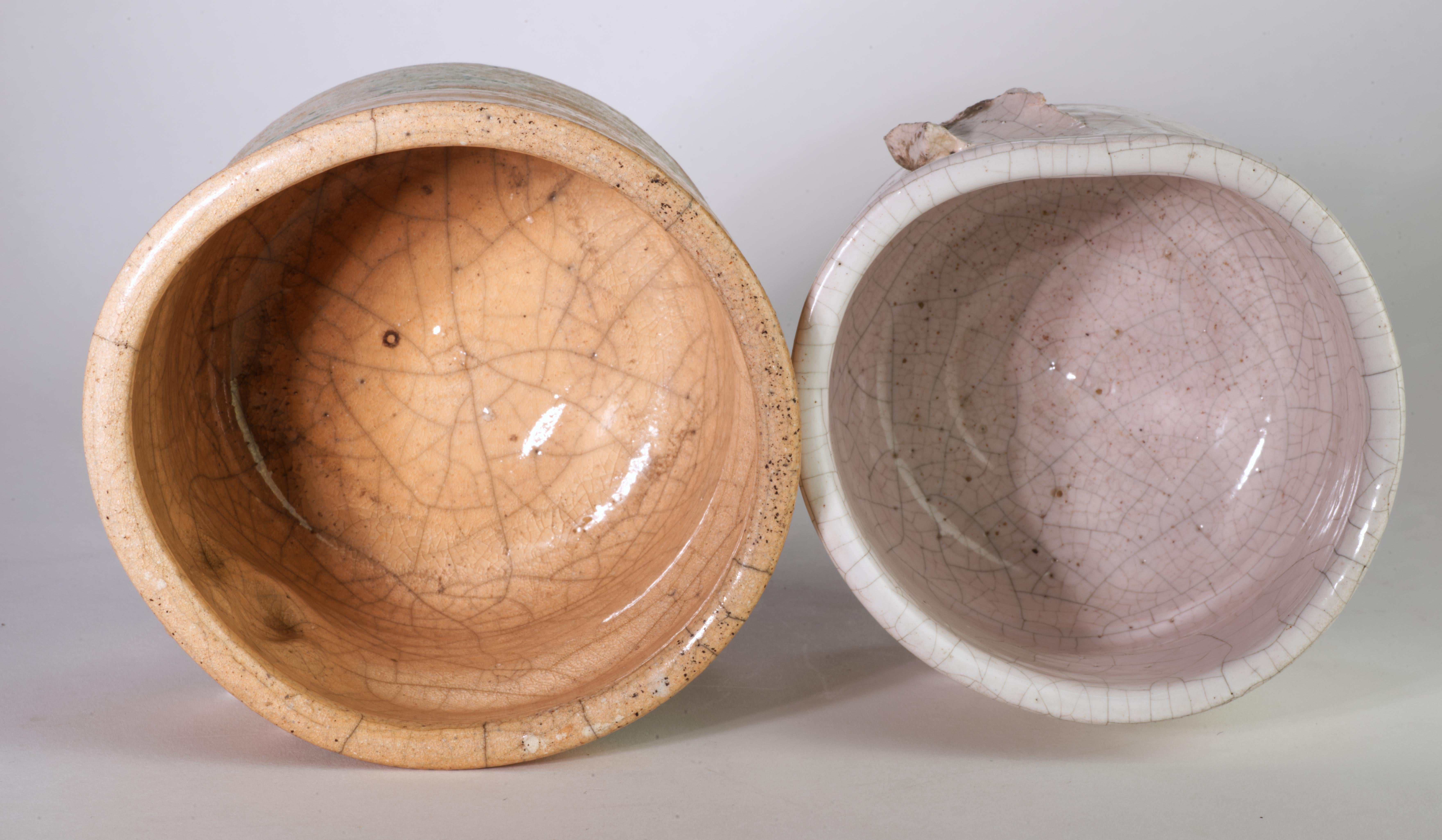 Ceramic Bill Stewart Set of Two Sculptural Vases or Vessels, American Art Studio Pottery For Sale
