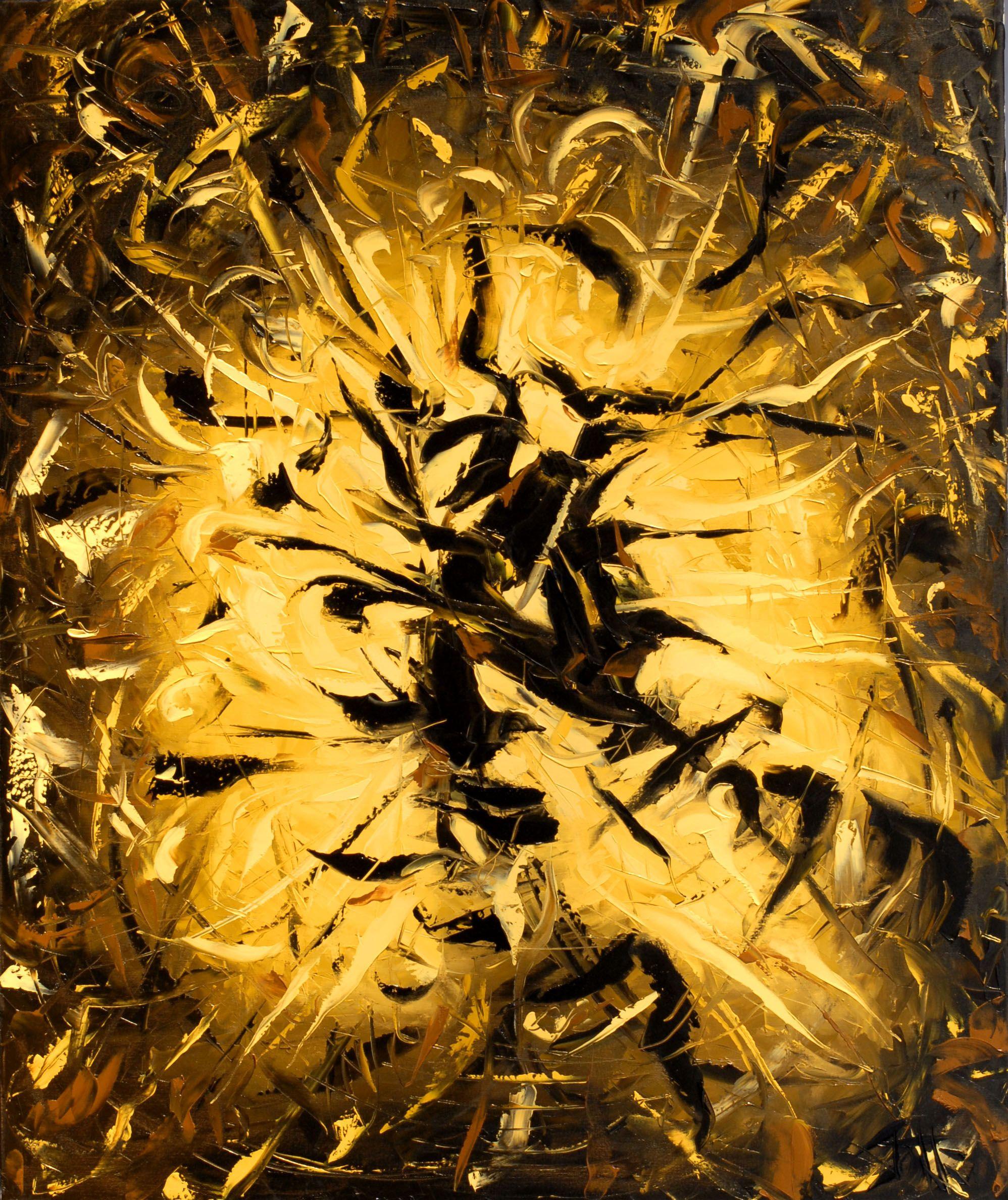 Abstract Painting di Bill Stone - ALONE, Pittura, Olio su tela