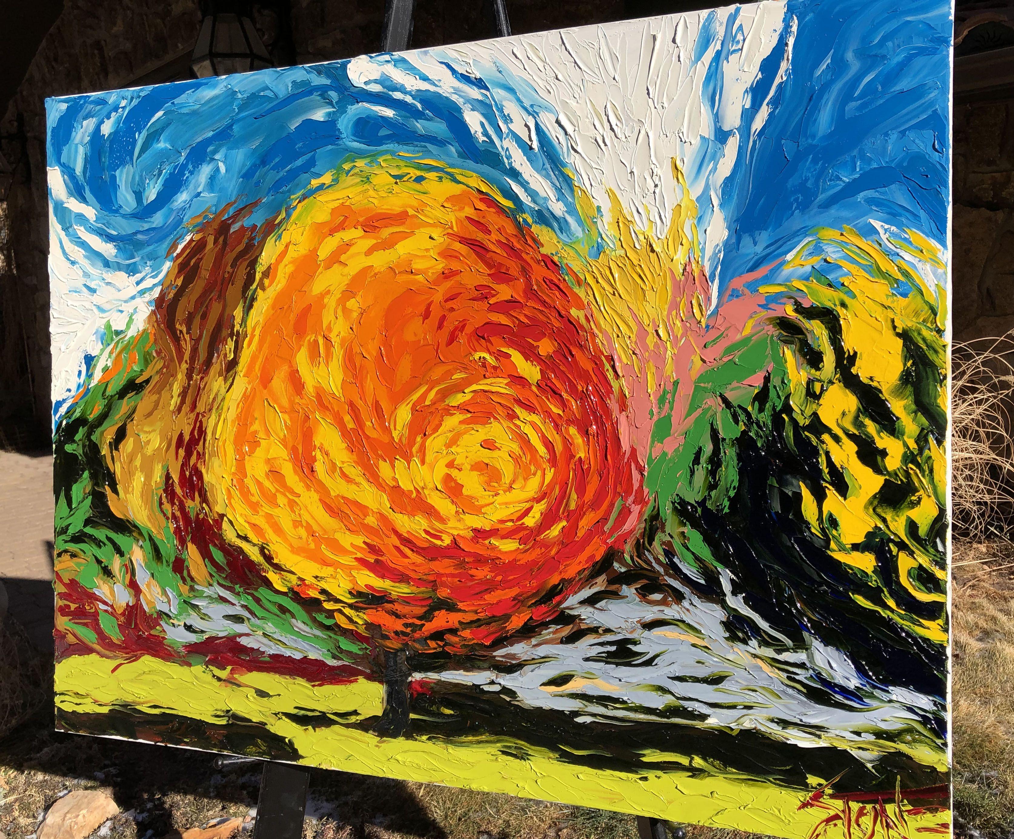 UTUMN VORTEX, Gemälde, Öl auf Leinwand im Angebot 1