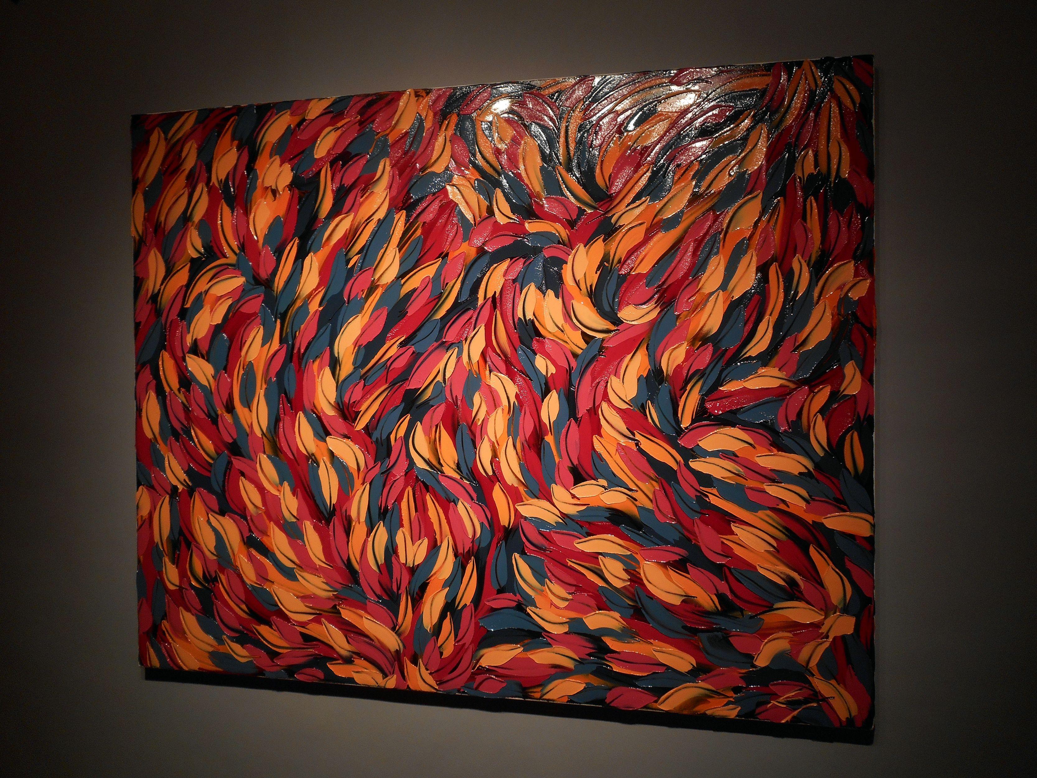 VENTO D'AUTUNNO, Pittura, Olio su tela - Abstract Painting Marrone di Bill Stone