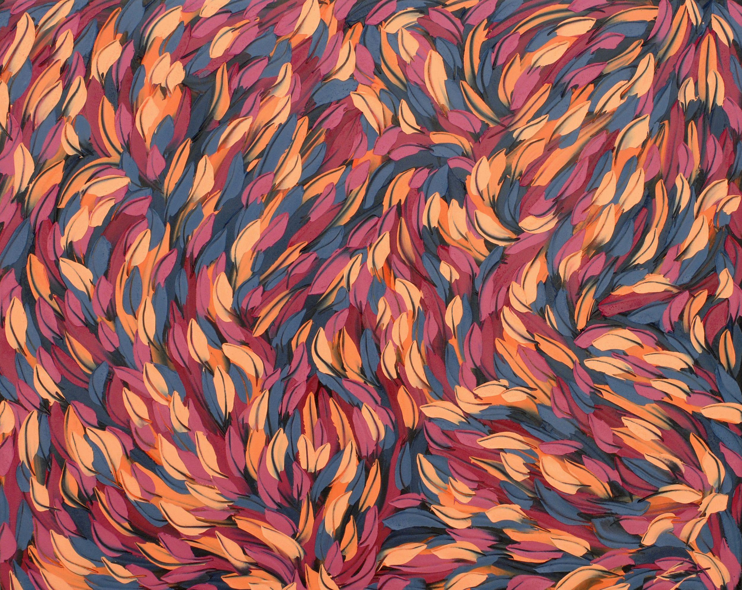 Abstract Painting di Bill Stone - VENTO D'AUTUNNO, Pittura, Olio su tela