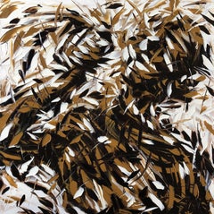 BLACK AND BROWN AND WHITE 2, Painting, Oil on Canvas