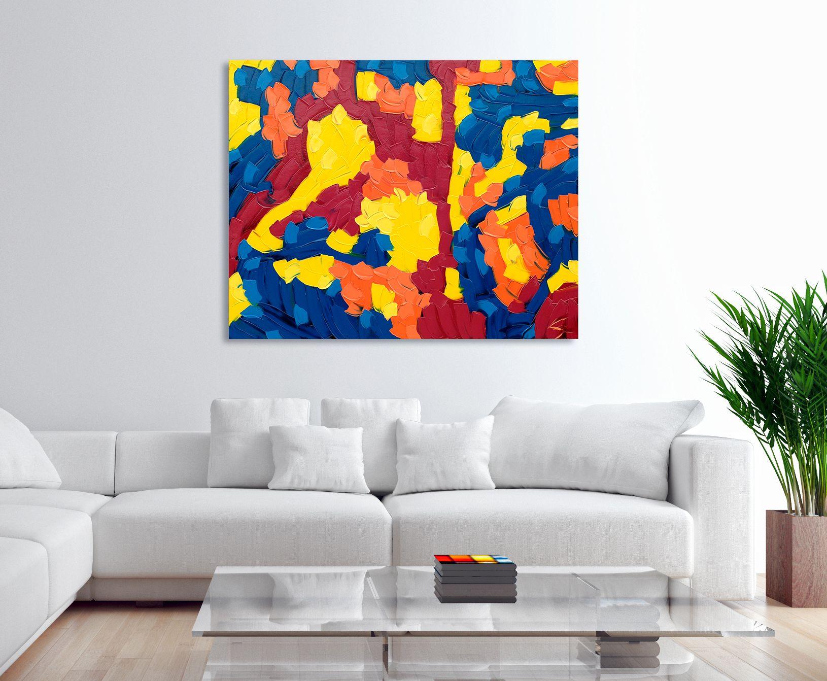 BLISS, Peinture, Huile sur Toile - Rose Abstract Painting par Bill Stone