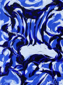 BLUE CHAIR, Gemälde, Öl auf Leinwand