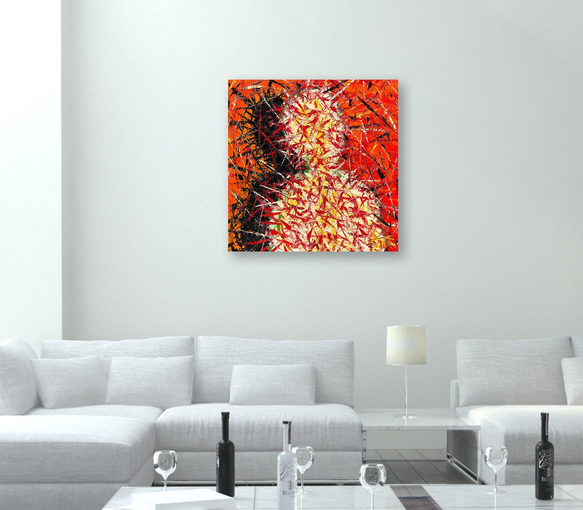 BOMBARDED, Painting, Oil on Canvas For Sale 1