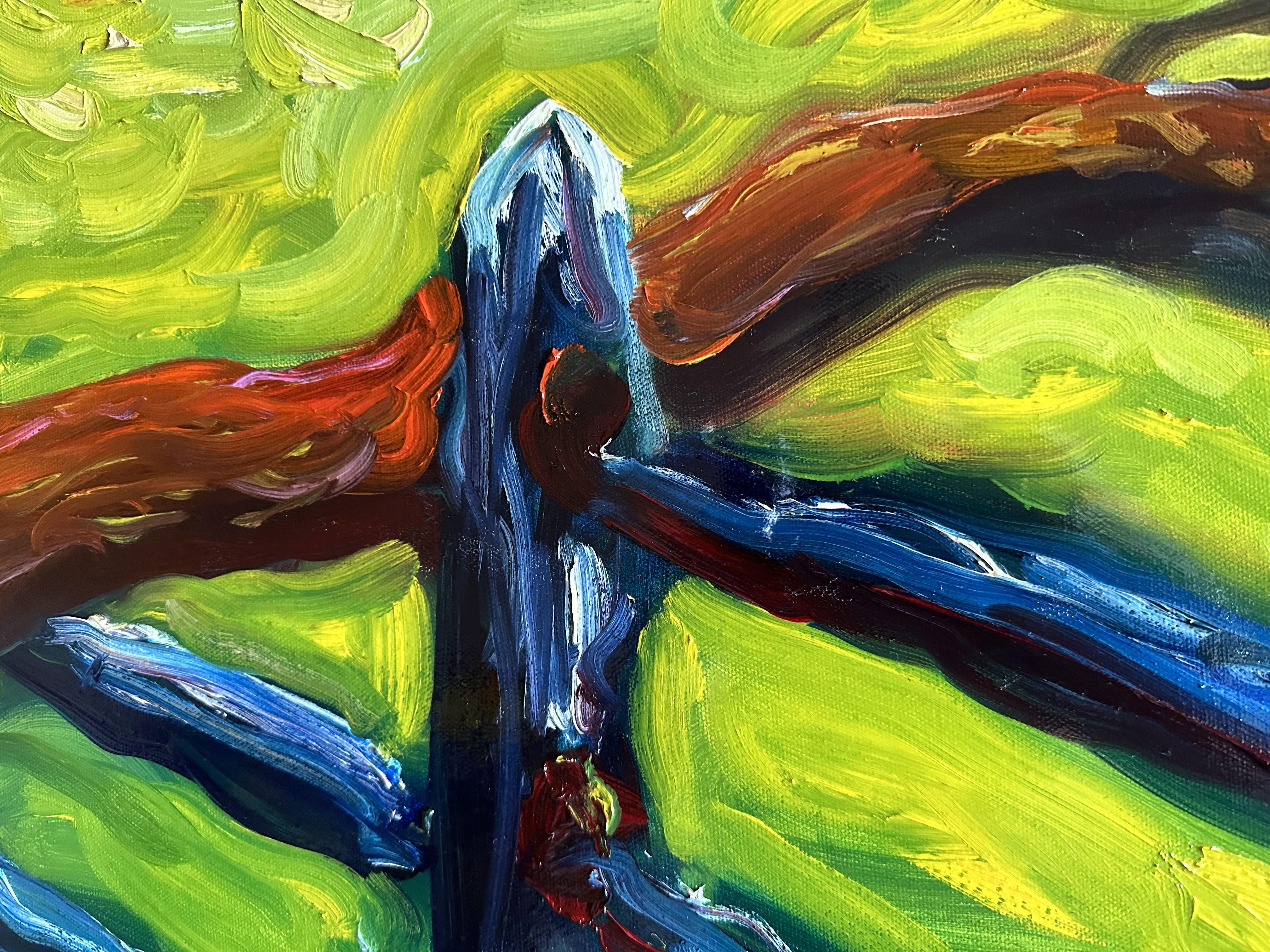 BROKEN FENCE, Painting, Oil on Canvas For Sale 3