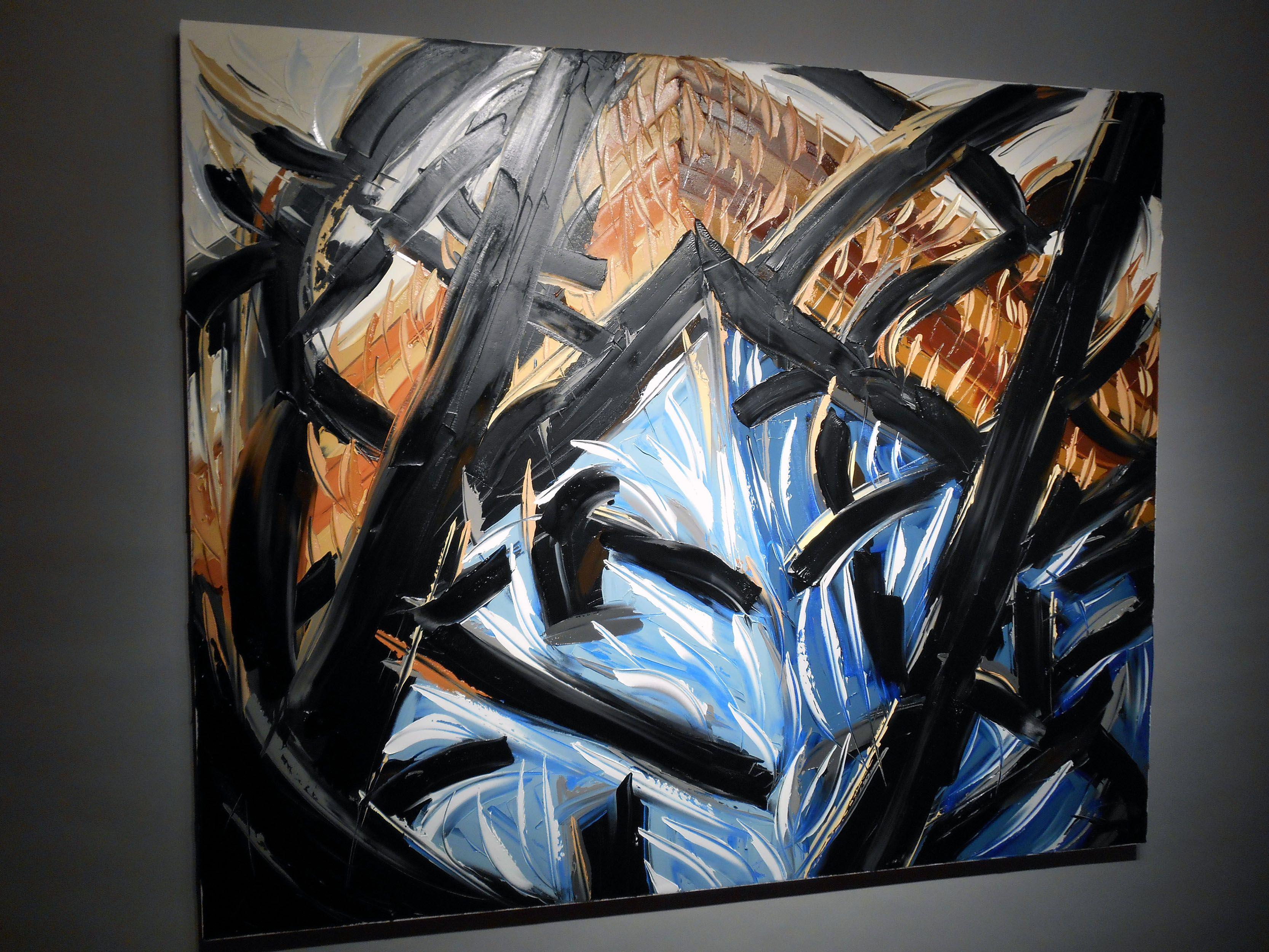 BUILD 3, Pittura, Olio su tela - Painting Astratto di Bill Stone