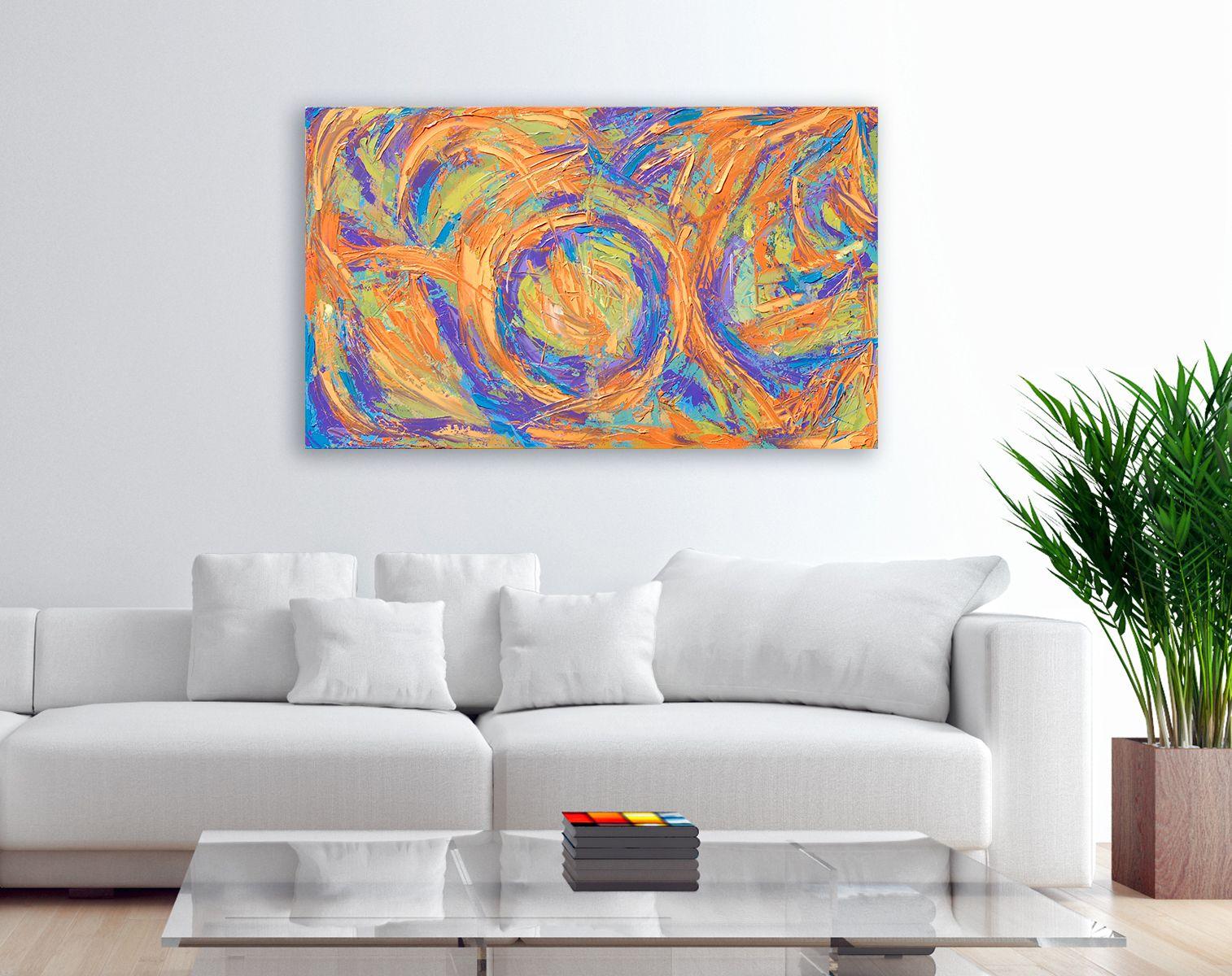 CARNEVALE, Pittura, Olio su tela - Abstract Painting Marrone di Bill Stone