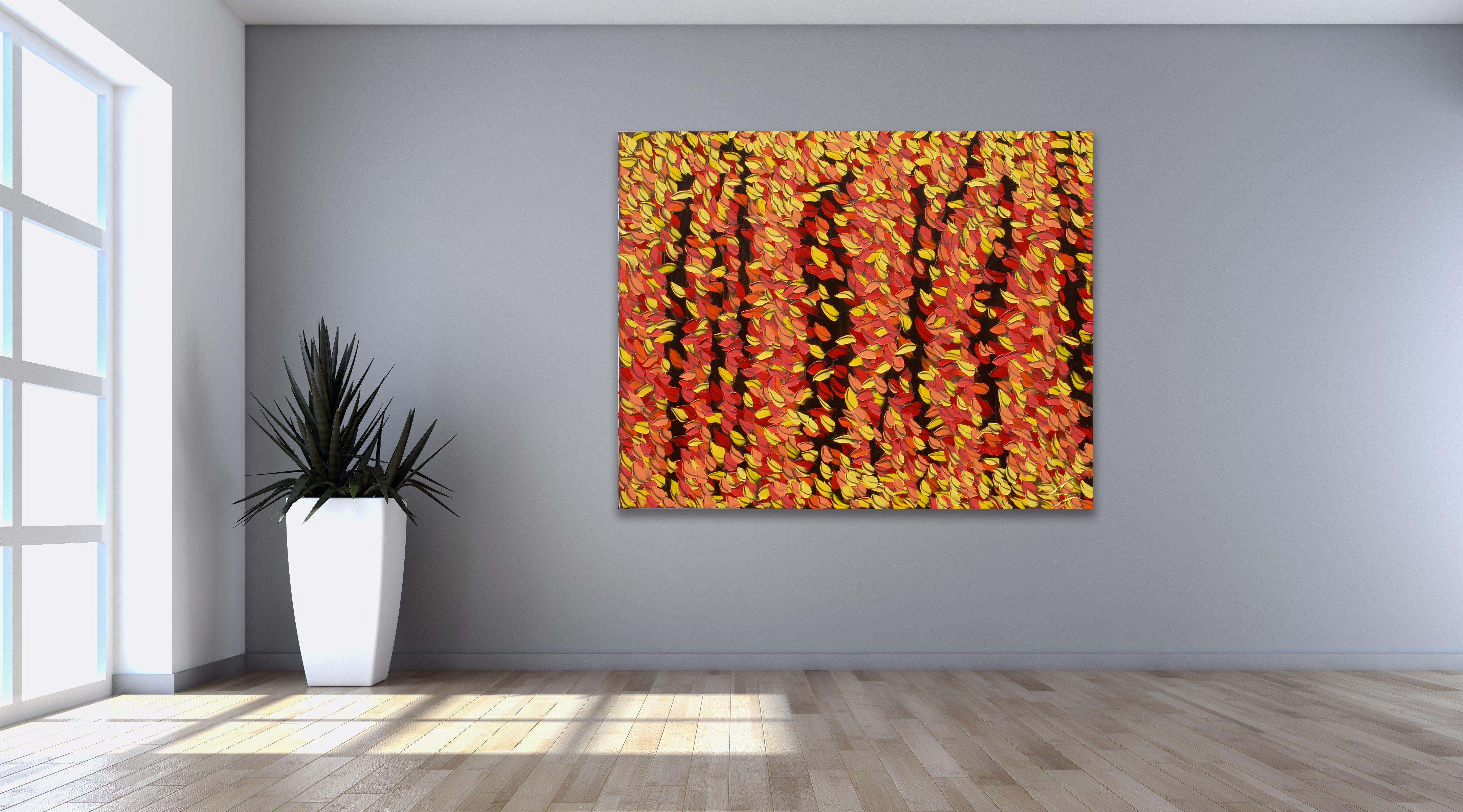 CASCADE, Pittura, Olio su tela - Painting Astratto di Bill Stone
