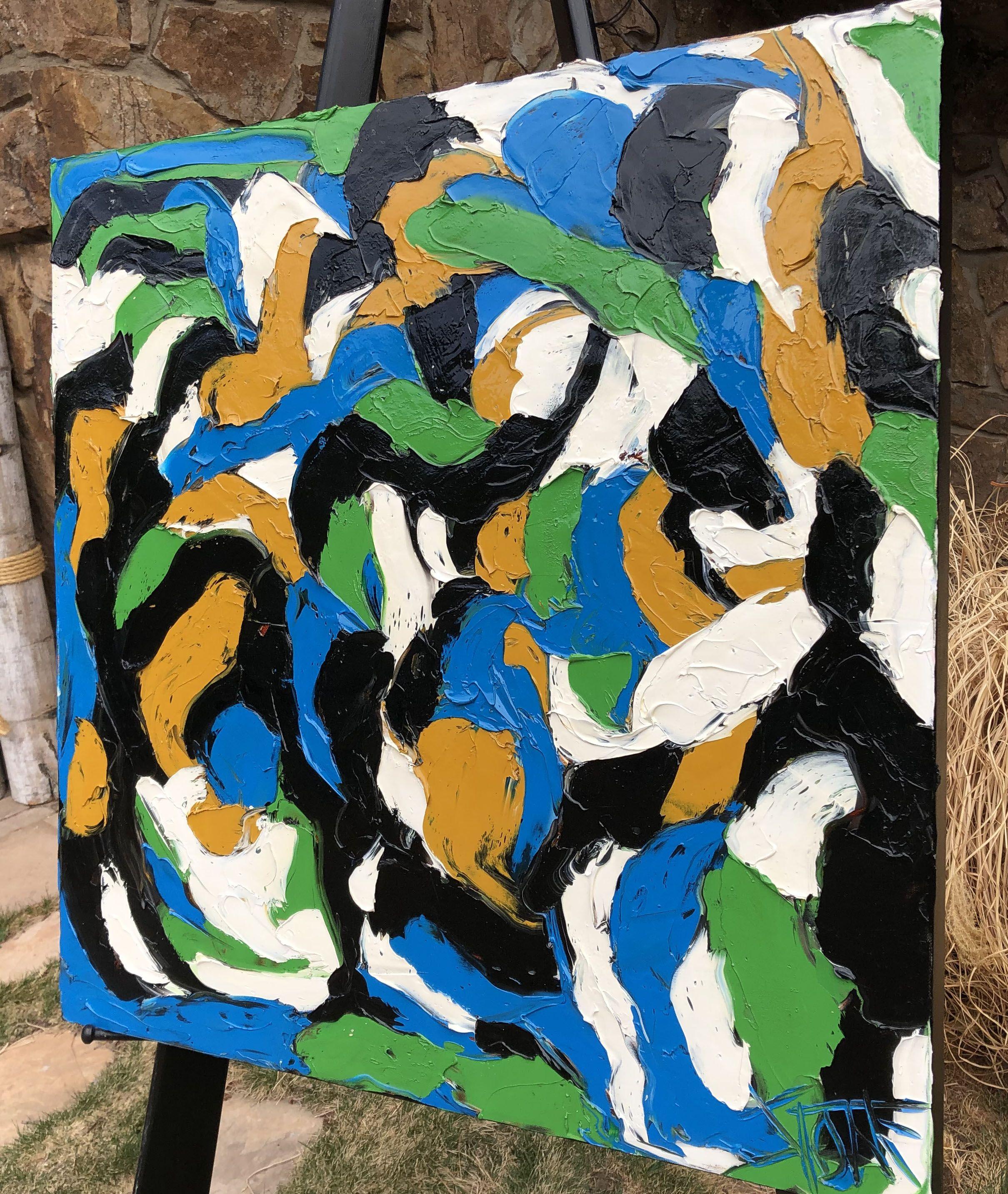 CAMBIAMENTO CLIMATICO, Pittura, Olio su tela - Painting Astratto di Bill Stone