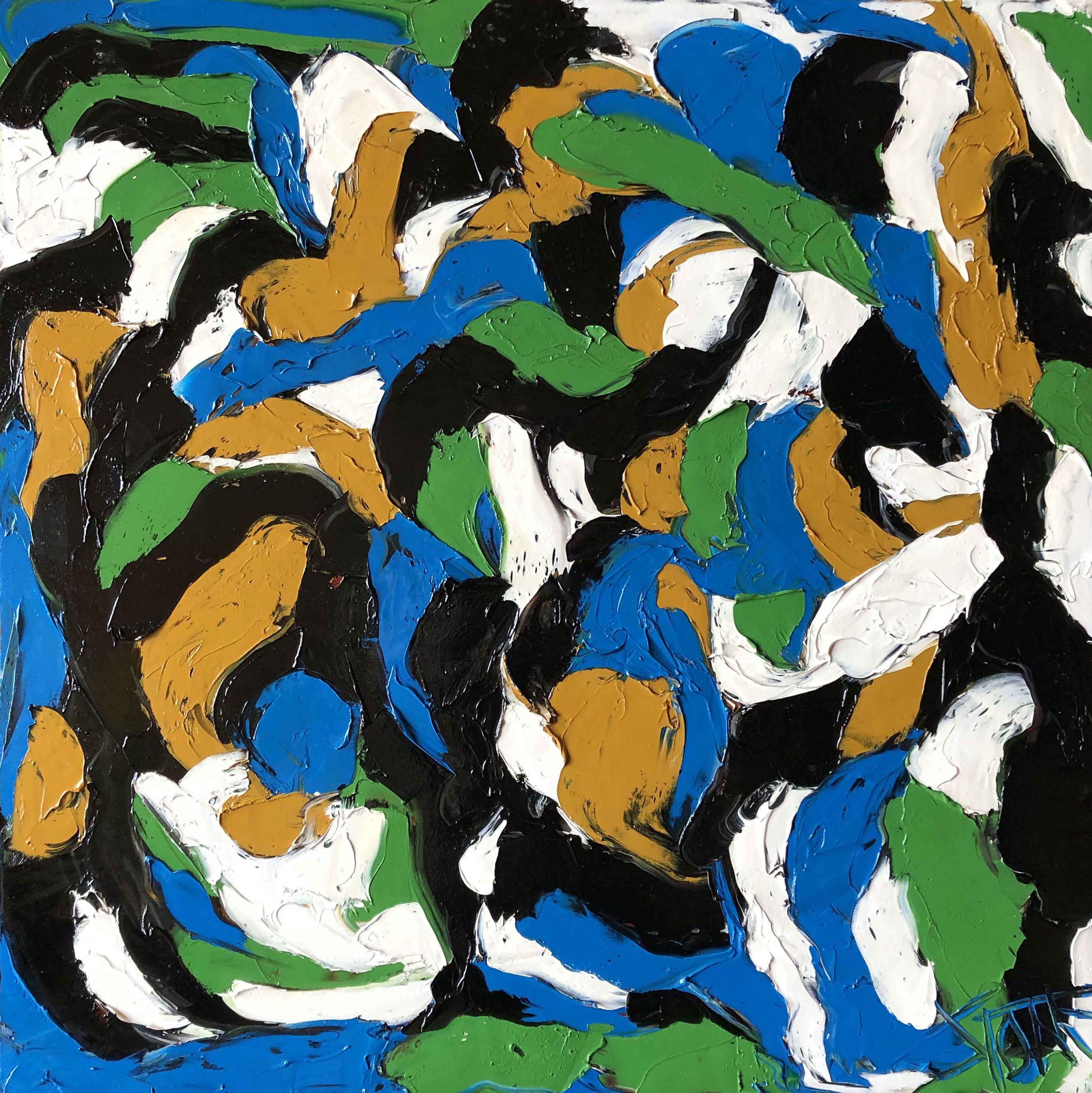 Abstract Painting di Bill Stone - CAMBIAMENTO CLIMATICO, Pittura, Olio su tela