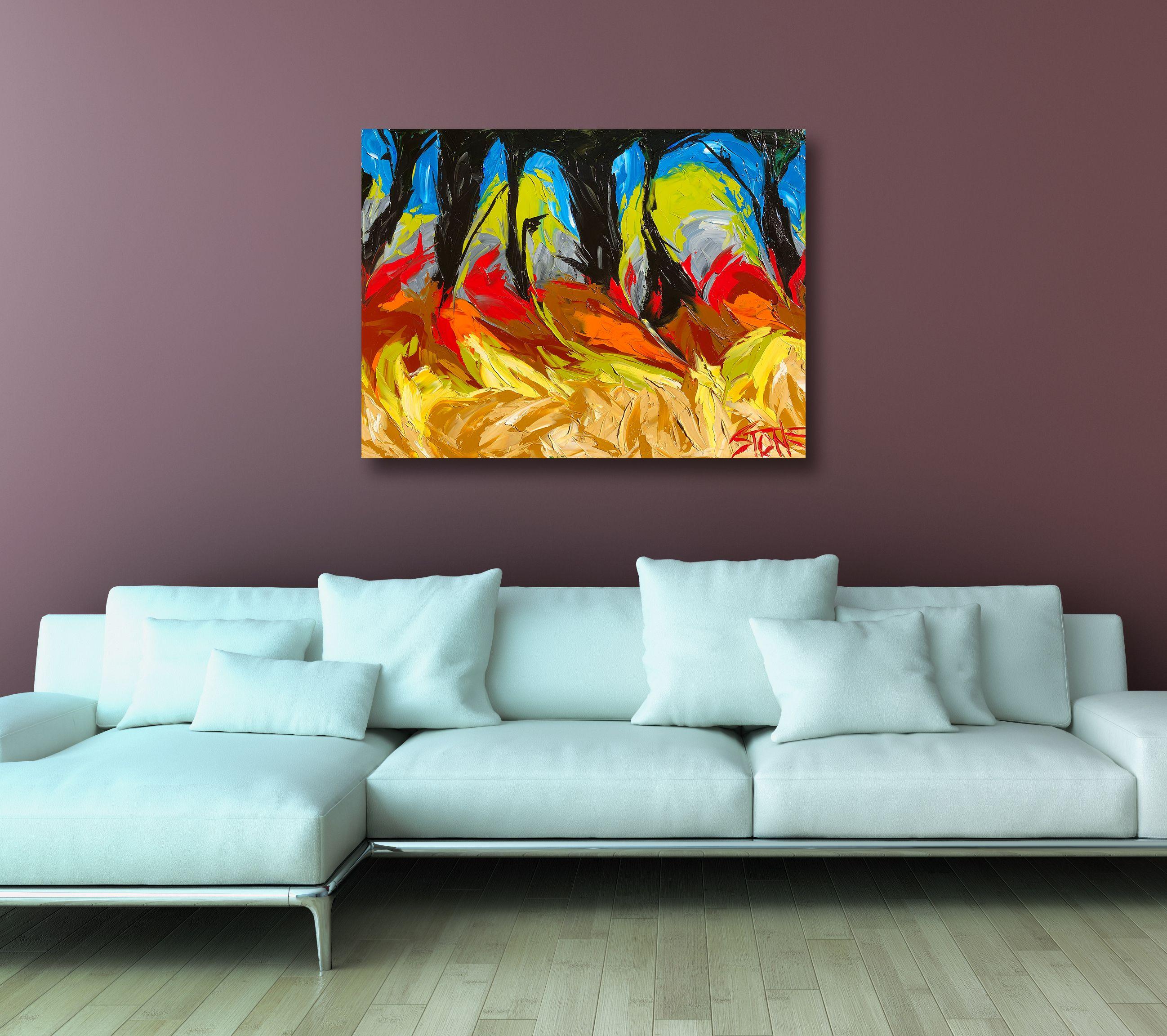 COLUMNS, Painting, Oil on Canvas For Sale 1