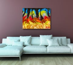 COLUMNS, Gemälde, Öl auf Leinwand
