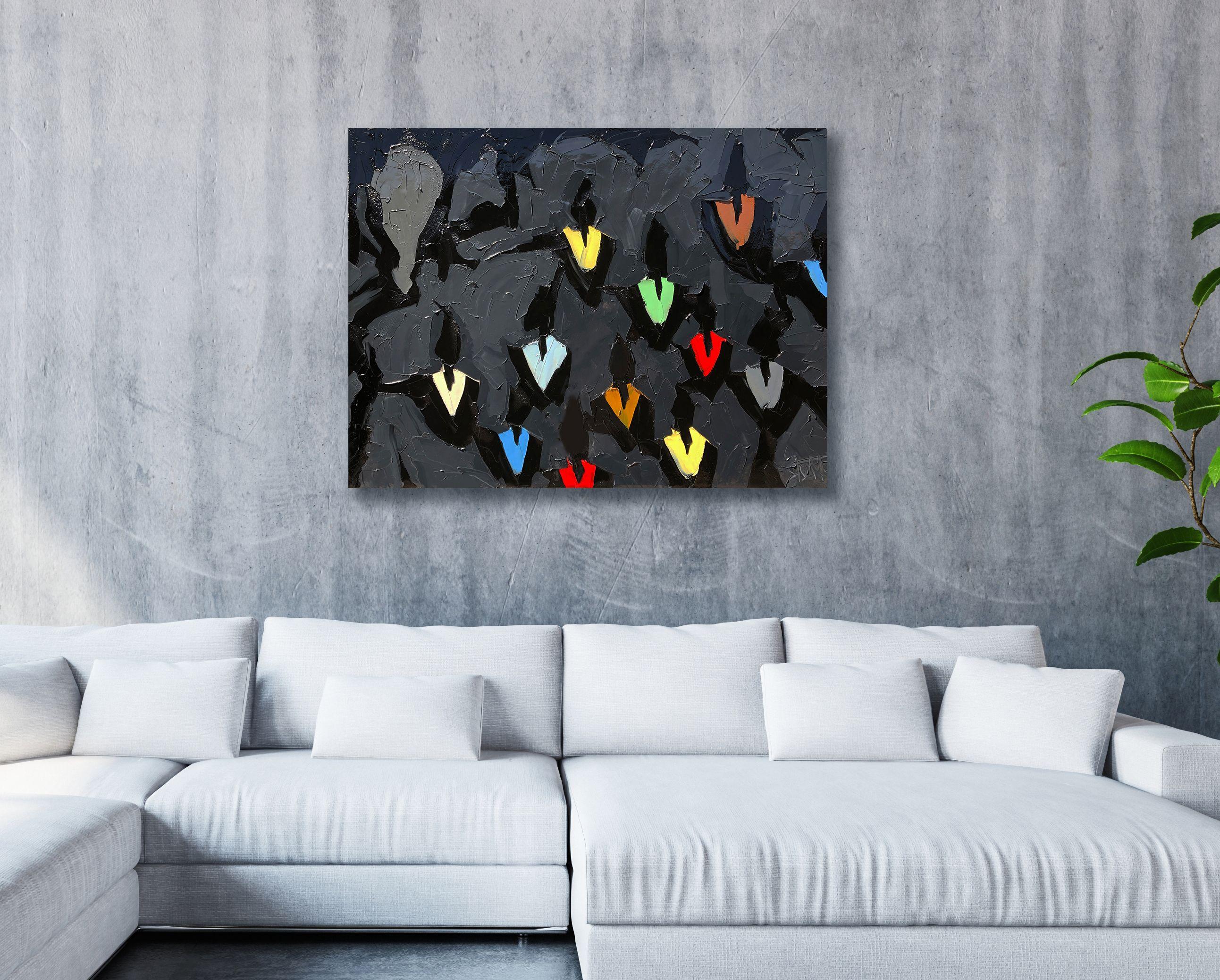 CONNECTED, Gemälde, Öl auf Leinwand (Abstrakter Expressionismus), Painting, von Bill Stone