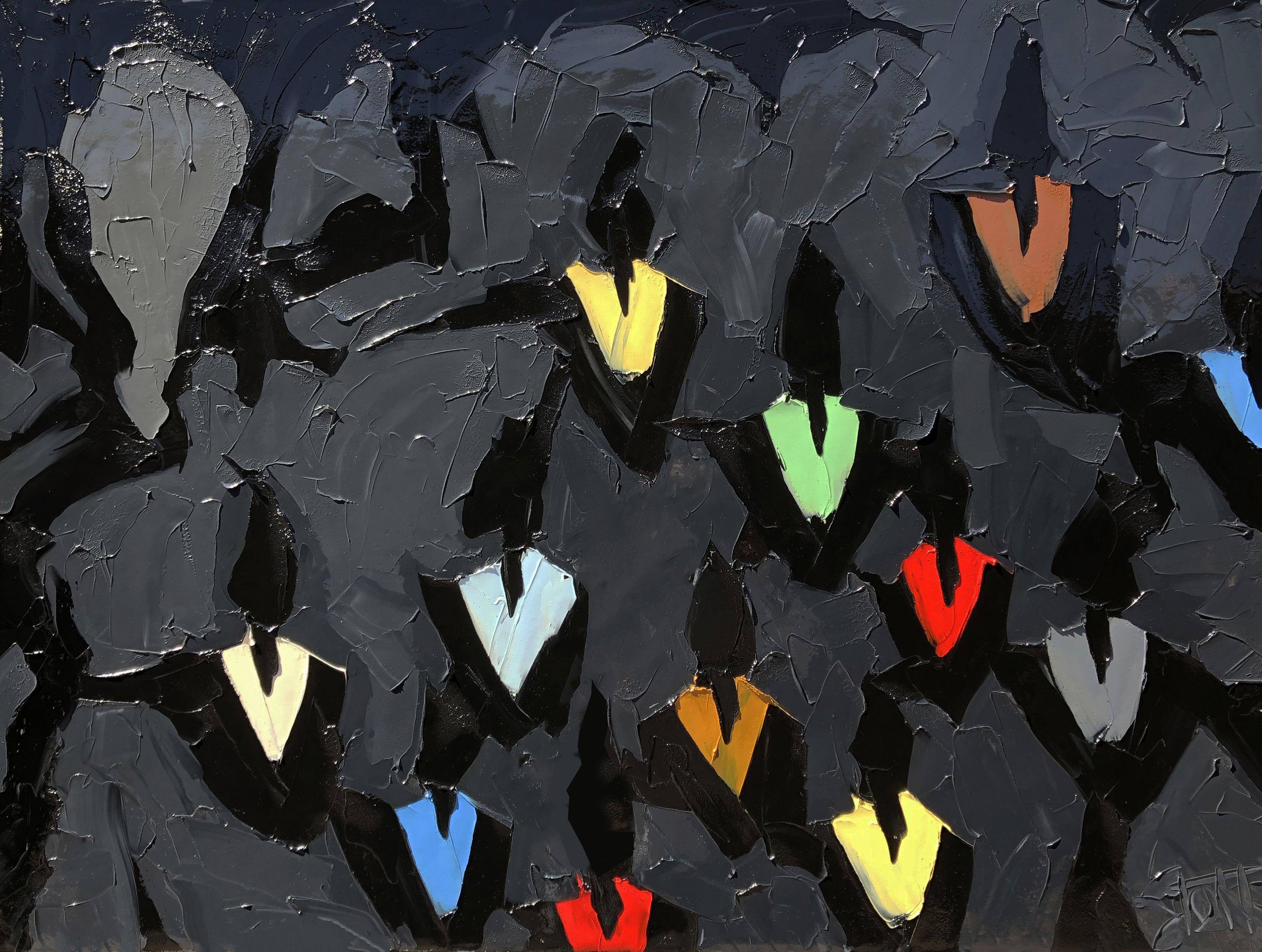 CONNECTED, Gemälde, Öl auf Leinwand – Painting von Bill Stone