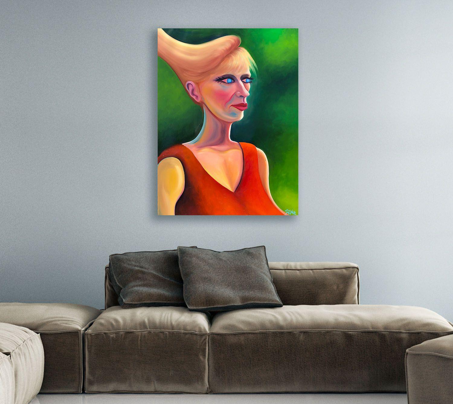 CRAZY EYES, Pittura, Olio su tela in vendita 1