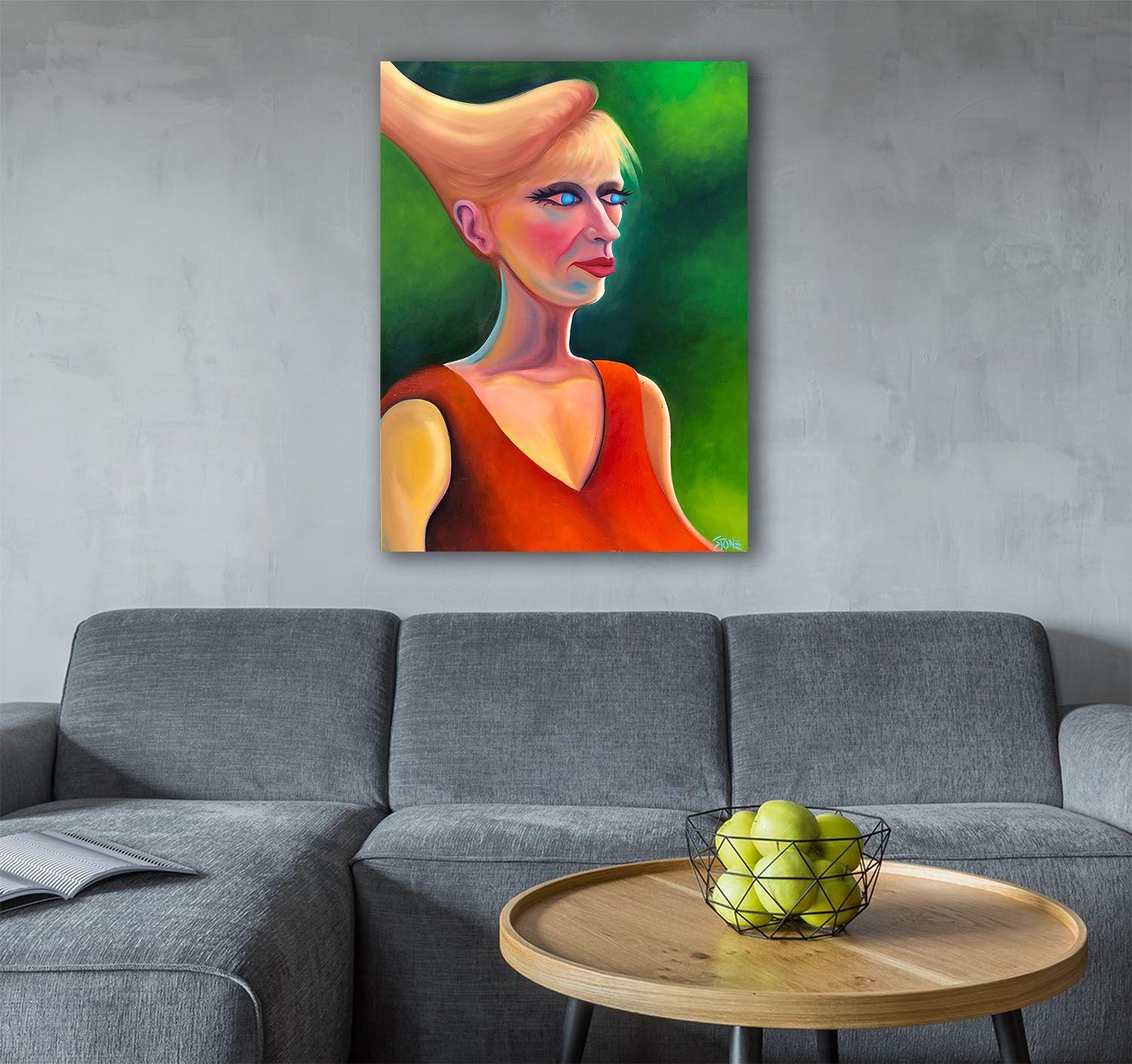 CRAZY EYES, Pittura, Olio su tela in vendita 2
