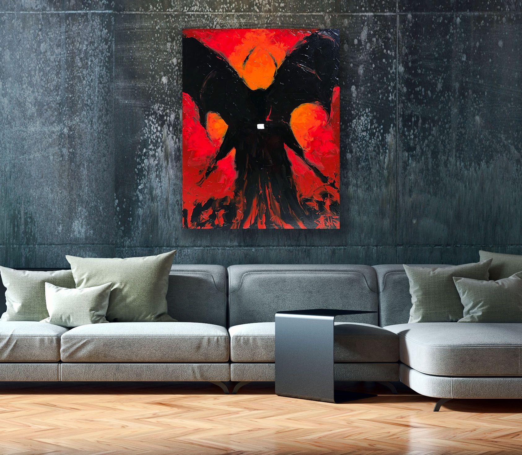 devil oil painting