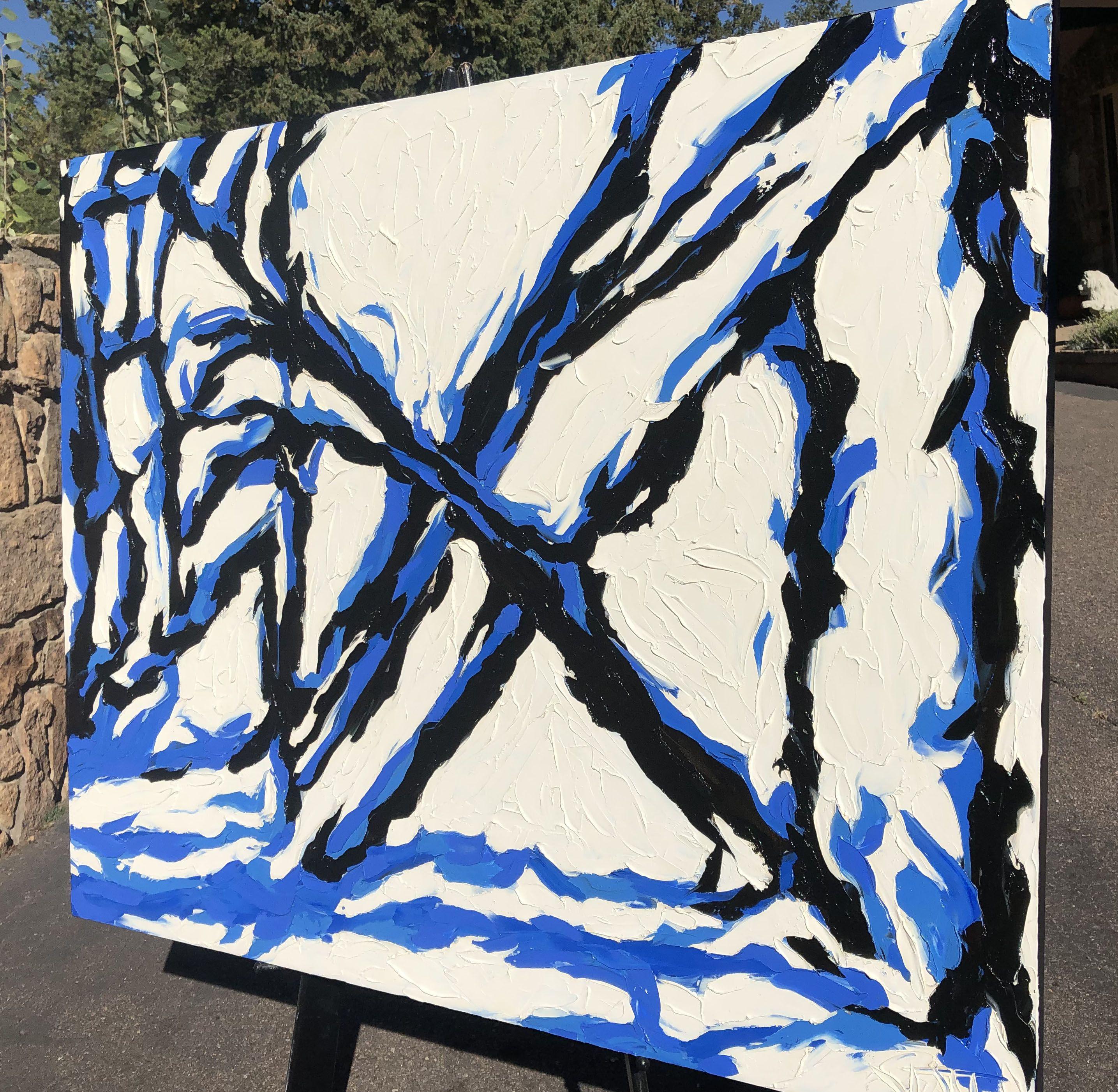 DOPPIA X, Pittura, Olio su tela - Painting Astratto di Bill Stone