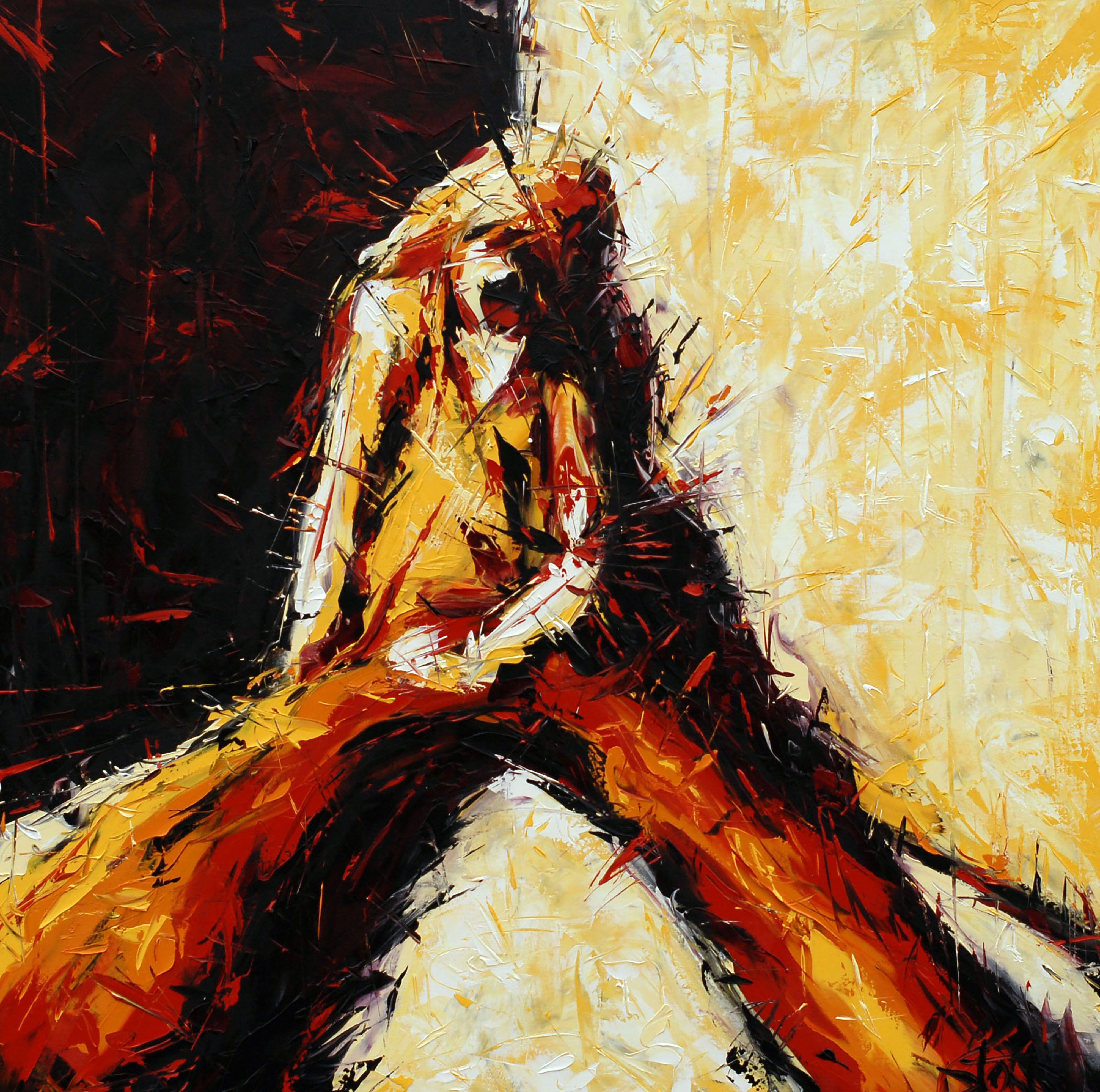DOWN AND OUT, Gemälde, Öl auf Leinwand – Painting von Bill Stone