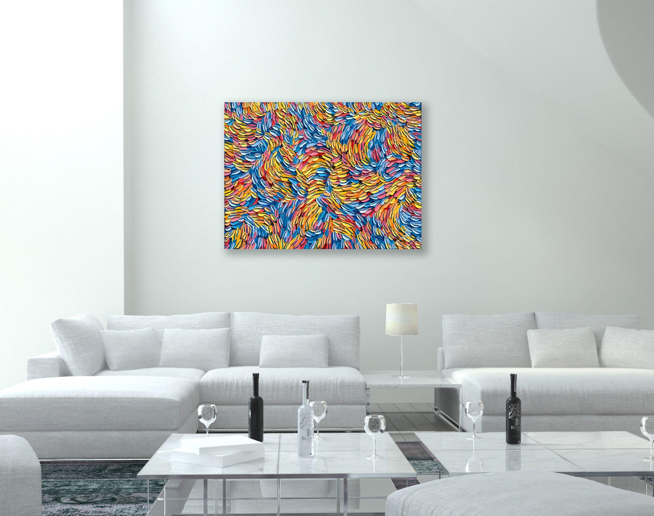 EARTH MOVES 4, Pittura, Olio su tela - Abstract Painting Marrone di Bill Stone