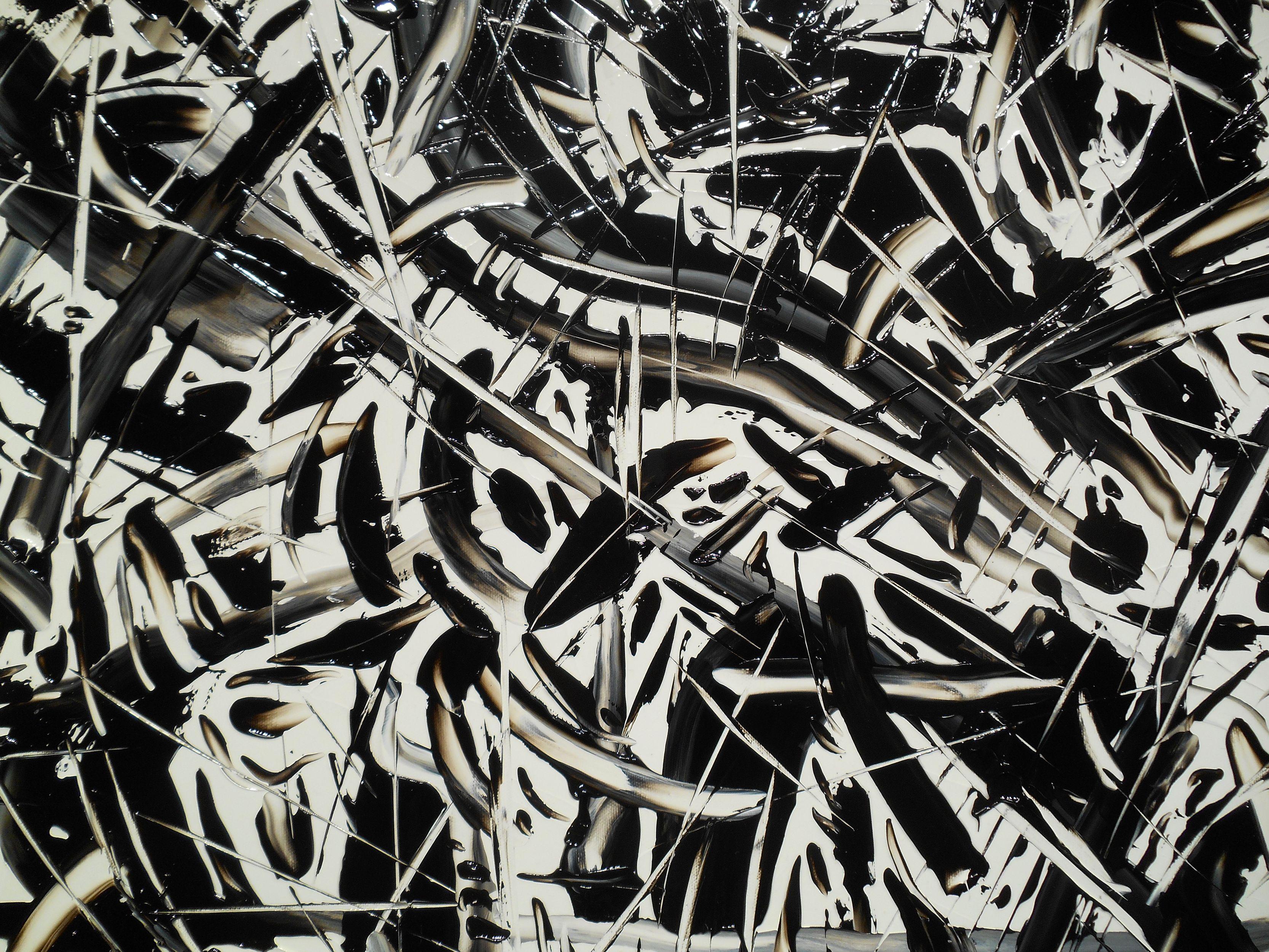 TUTTO 1, Pittura, Olio su tela - Abstract Painting Nero di Bill Stone