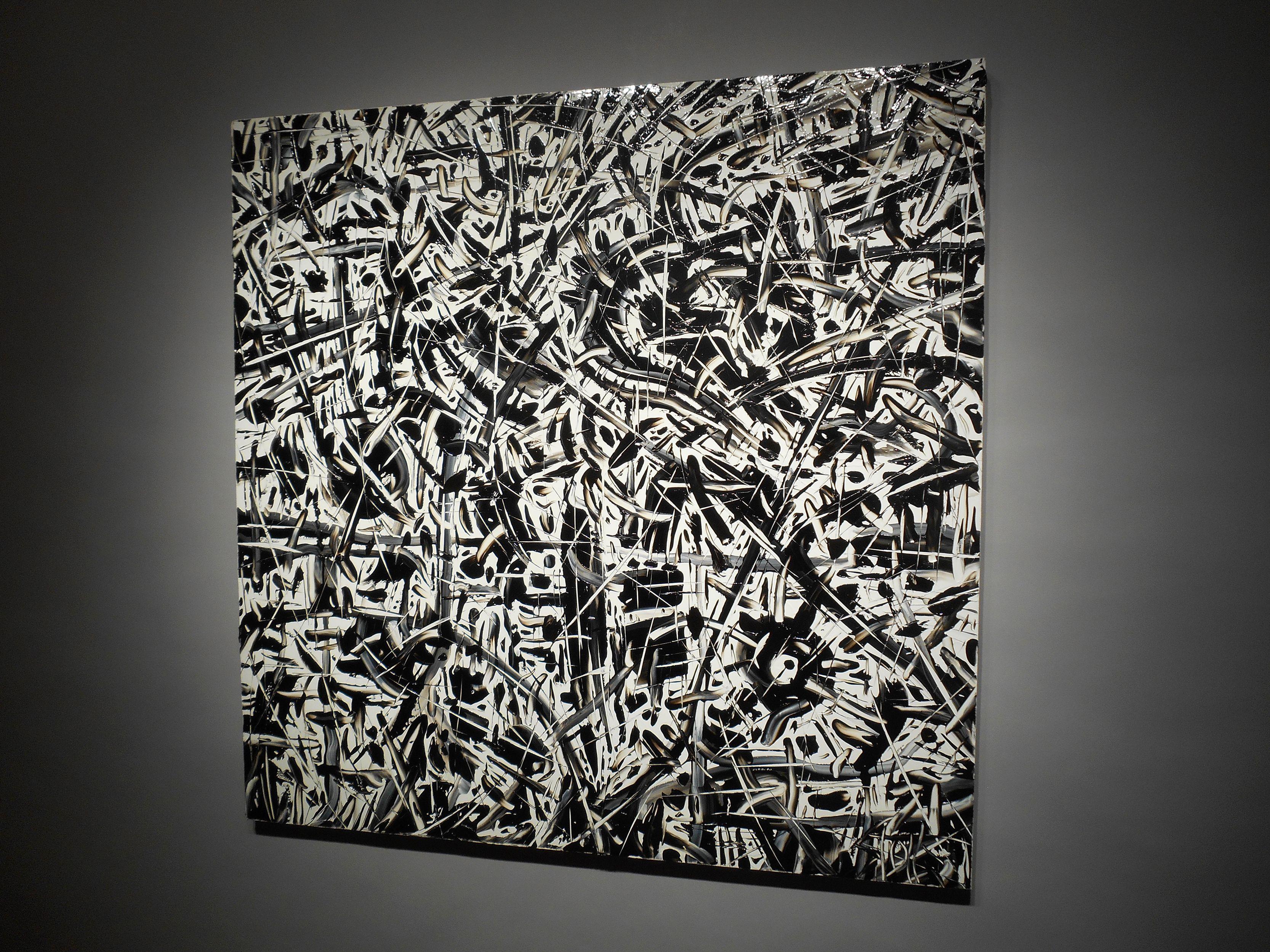 Riempiamo ogni giorno di tutto ciò che è possibile. :: Pittura :: Astratta :: Questo pezzo viene fornito con un certificato ufficiale di autenticità firmato dall'artista :: Pronto da appendere: Yes :: Firmato: Yes :: Posizione della firma: in basso