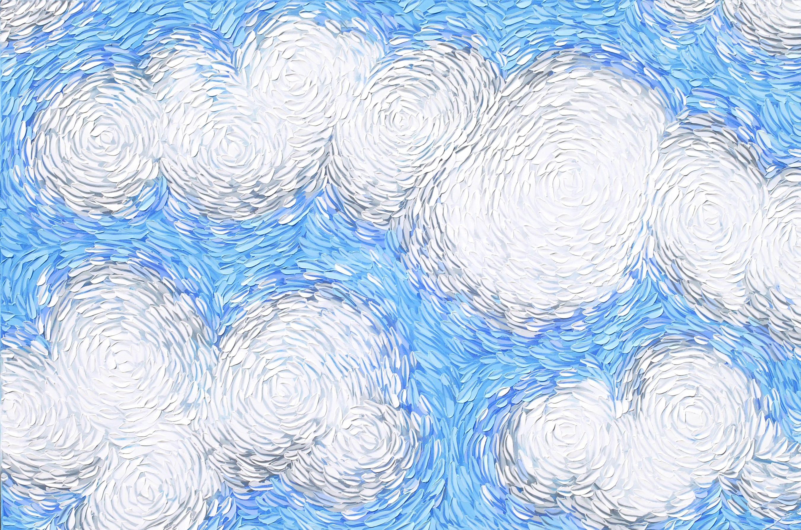 Abstract Painting di Bill Stone - NUVOLA OCCHIALE, Pittura, Olio su tela