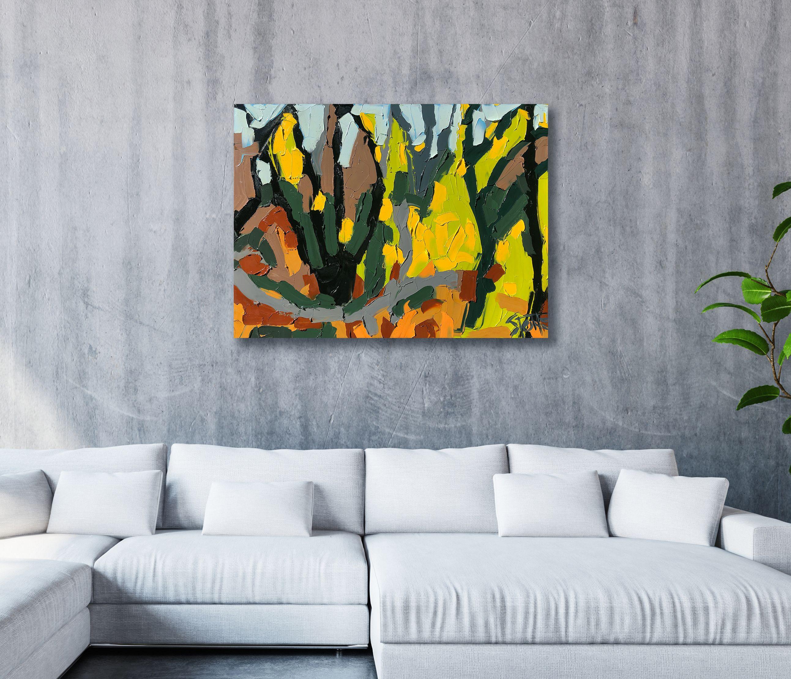 FALLEN TREE, Painting, Oil on Canvas For Sale 1