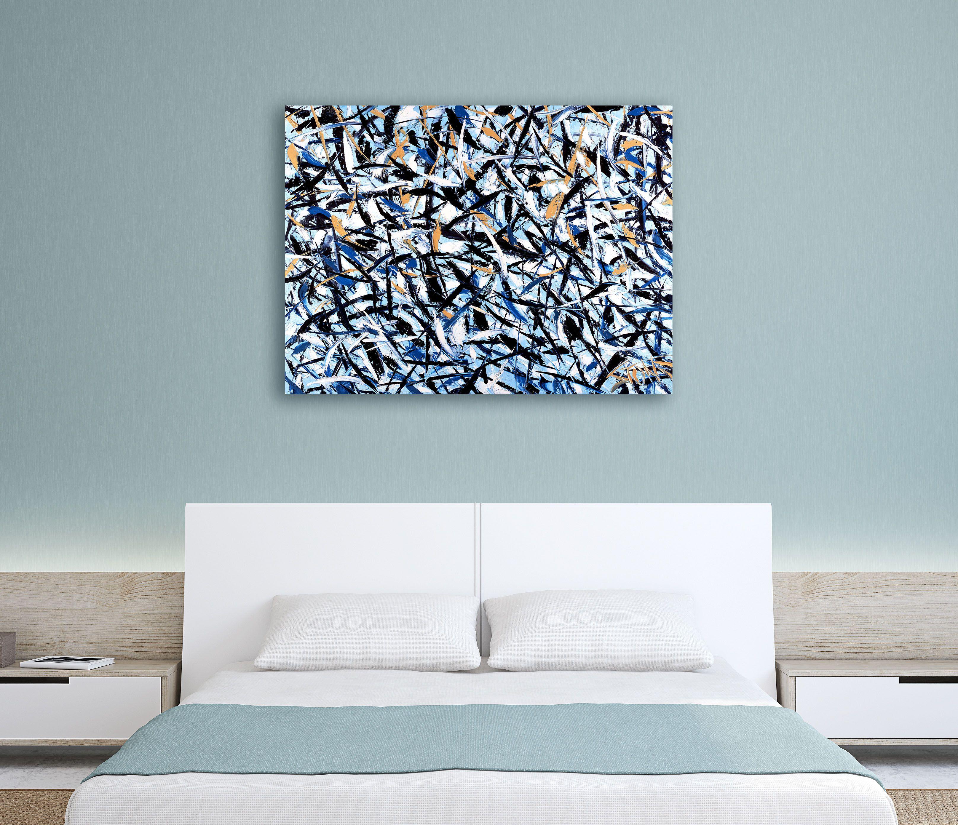 PRIMA NEVE, Pittura, Olio su tela - Abstract Painting Nero di Bill Stone