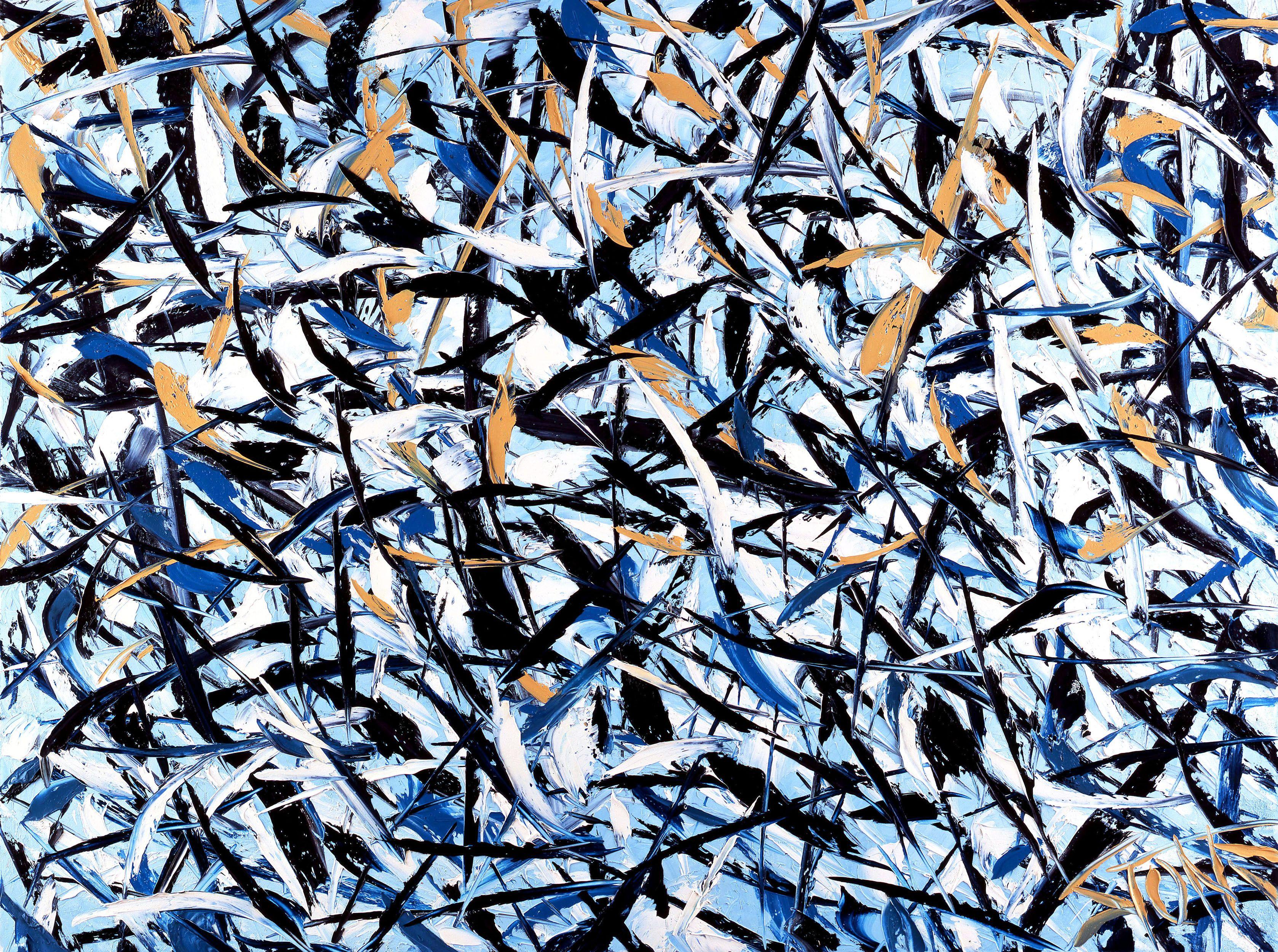 Abstract Painting di Bill Stone - PRIMA NEVE, Pittura, Olio su tela