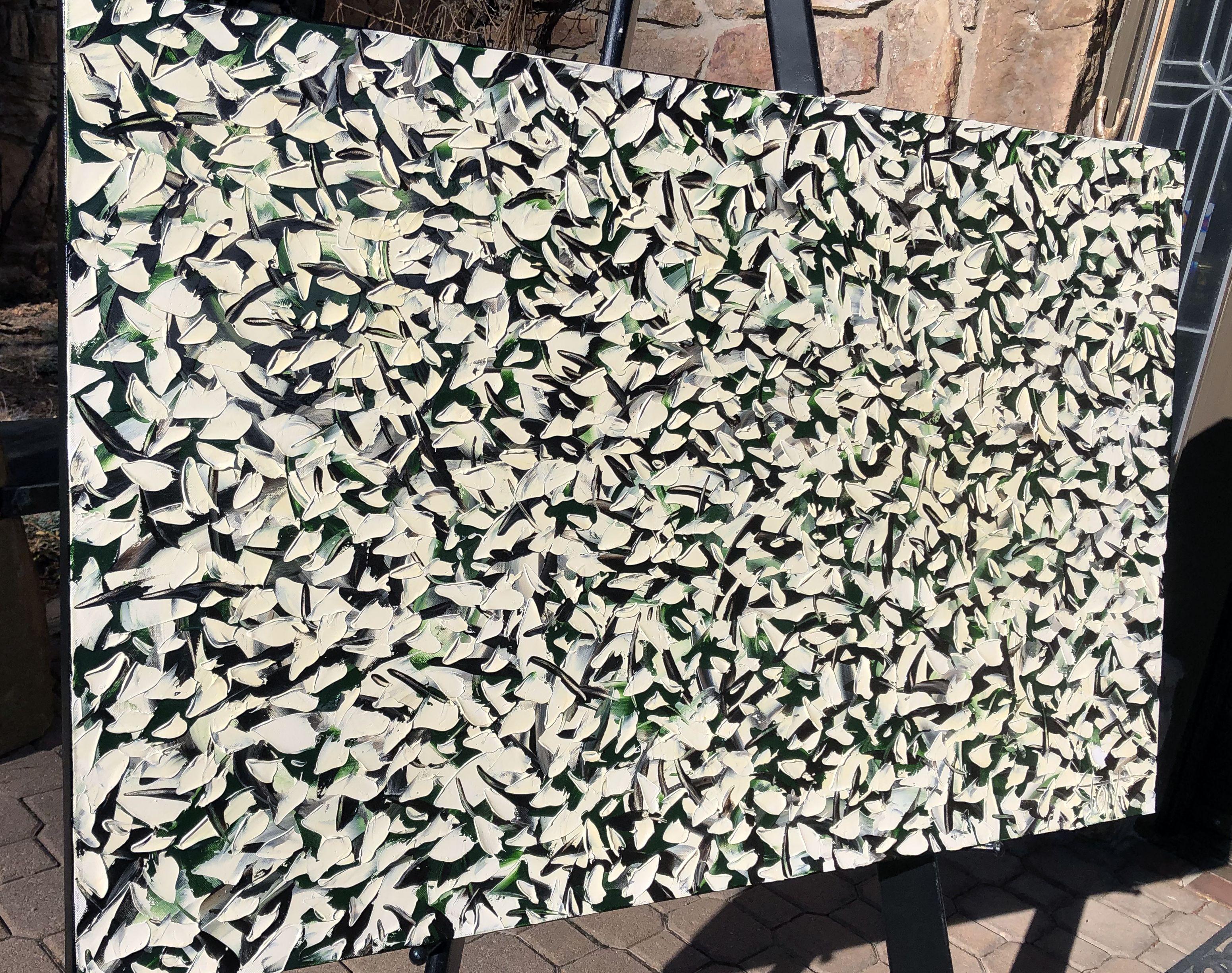 FLAKES, Pittura, Olio su tela - Painting Astratto di Bill Stone