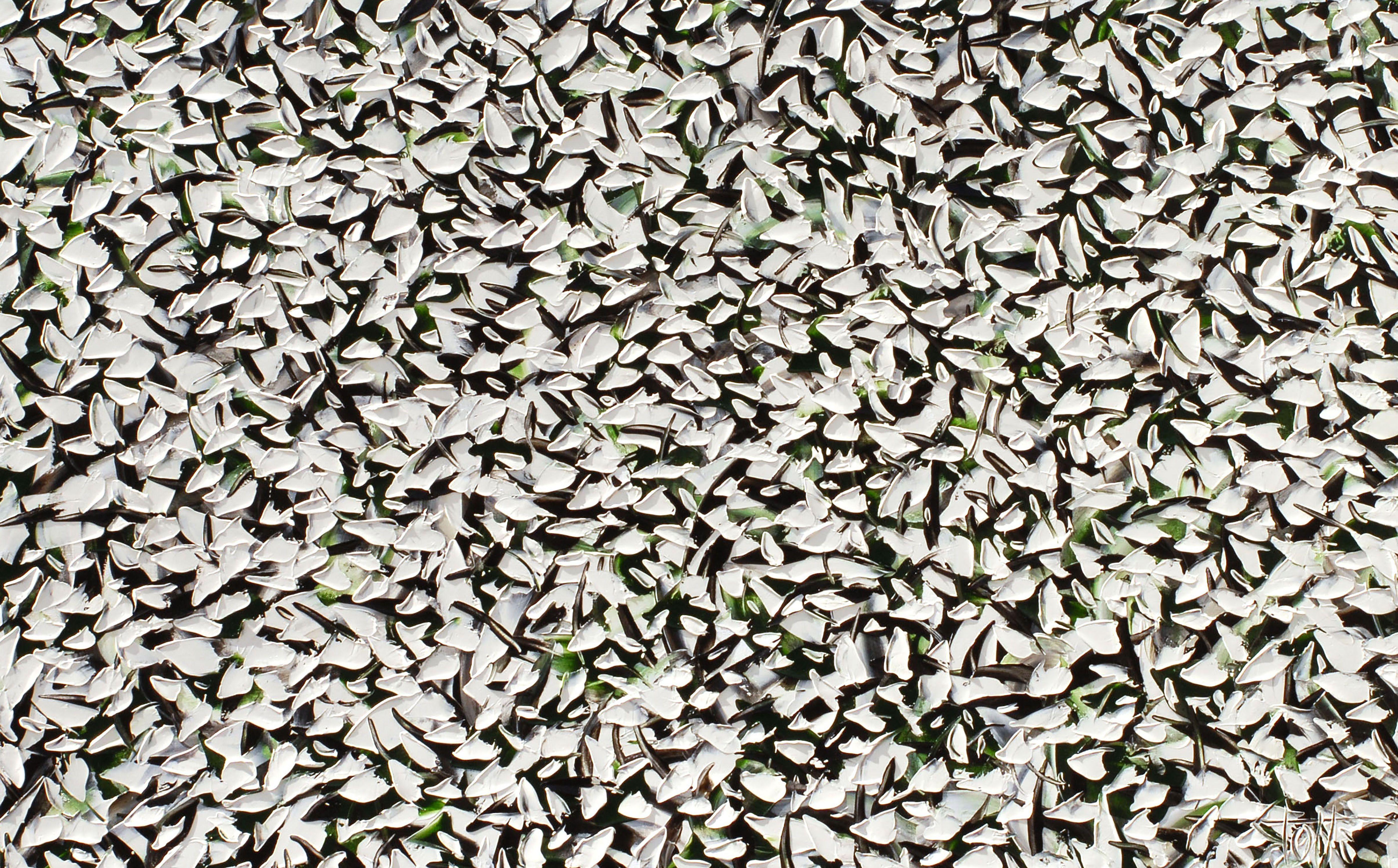 Abstract Painting di Bill Stone - FLAKES, Pittura, Olio su tela