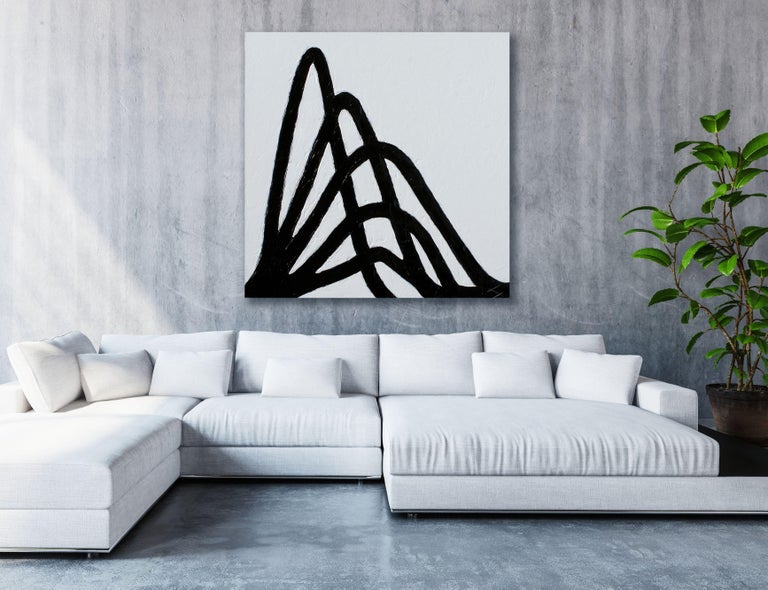 Bill Stone FLATTEN THE CURVE, Painting, Oil on Canvas For Sale at 1stDibs