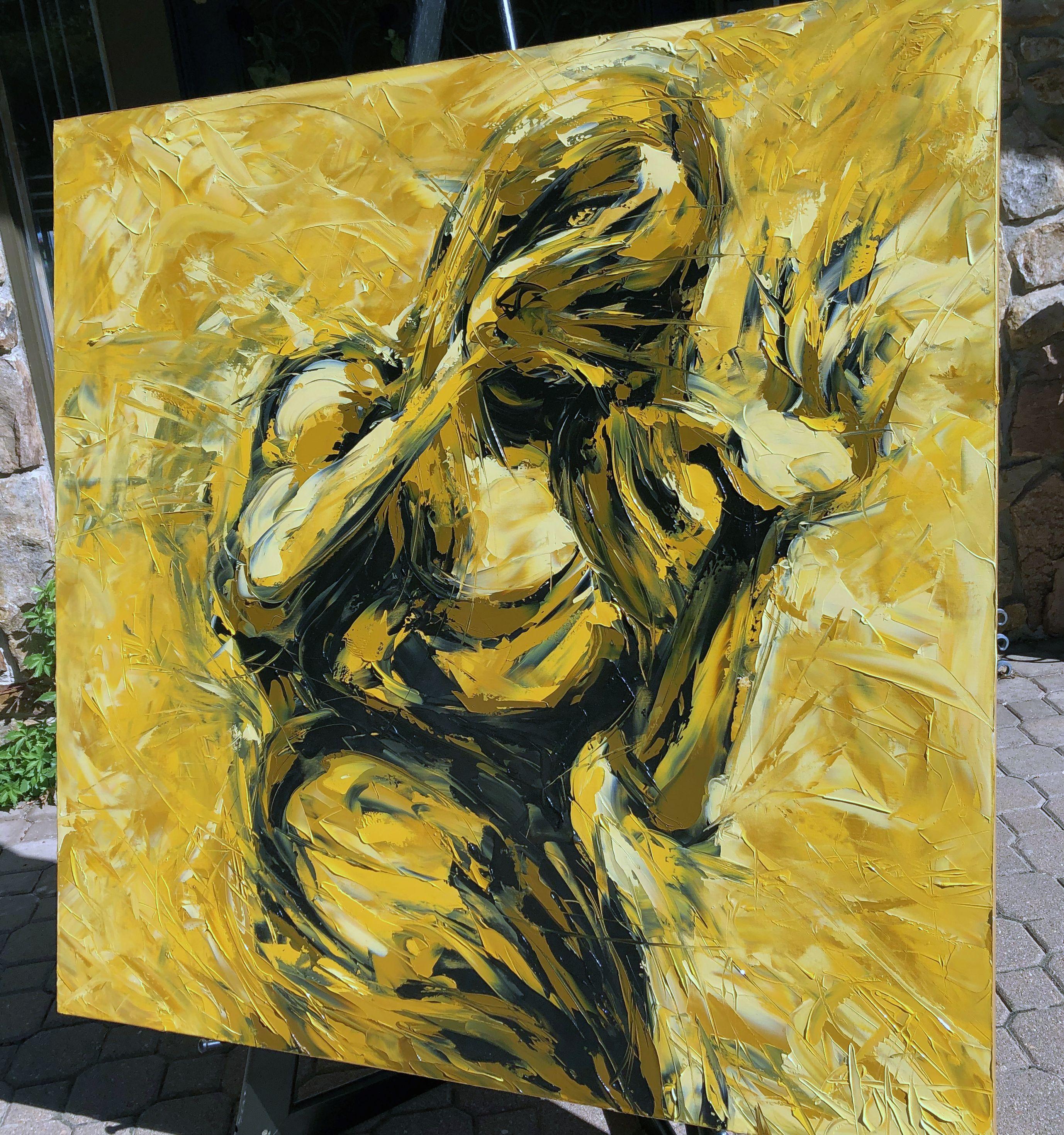 FLINCH 7, Pittura, Olio su tela in vendita 1