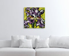 FUNKY IRIS, Painting, Oil on Canvas
