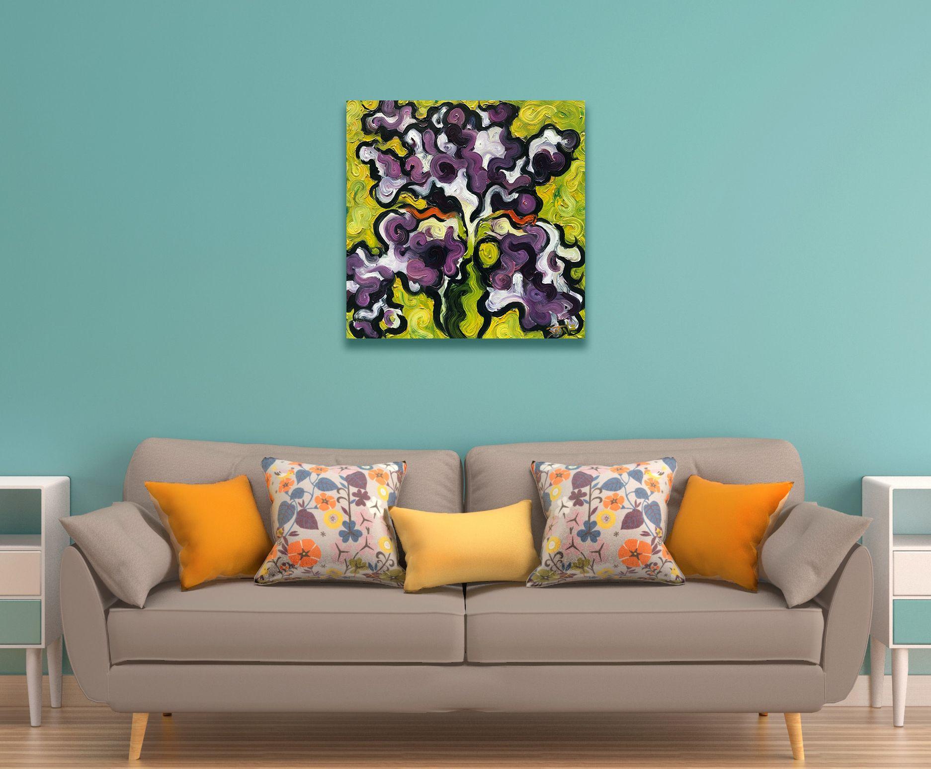 FUNKY IRIS, Painting, Oil on Canvas For Sale 3