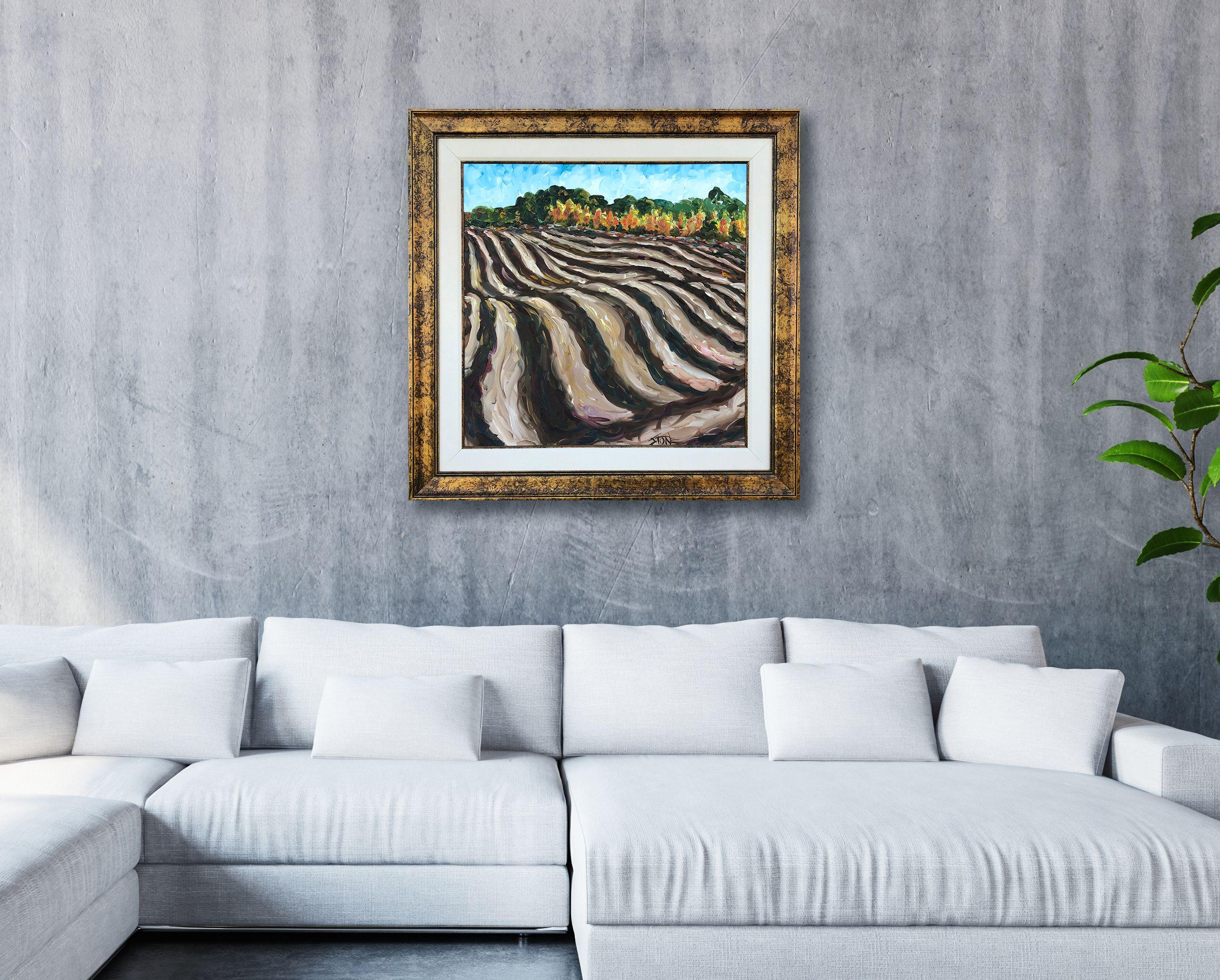 FURROWS, Painting, Oil on Canvas For Sale 3