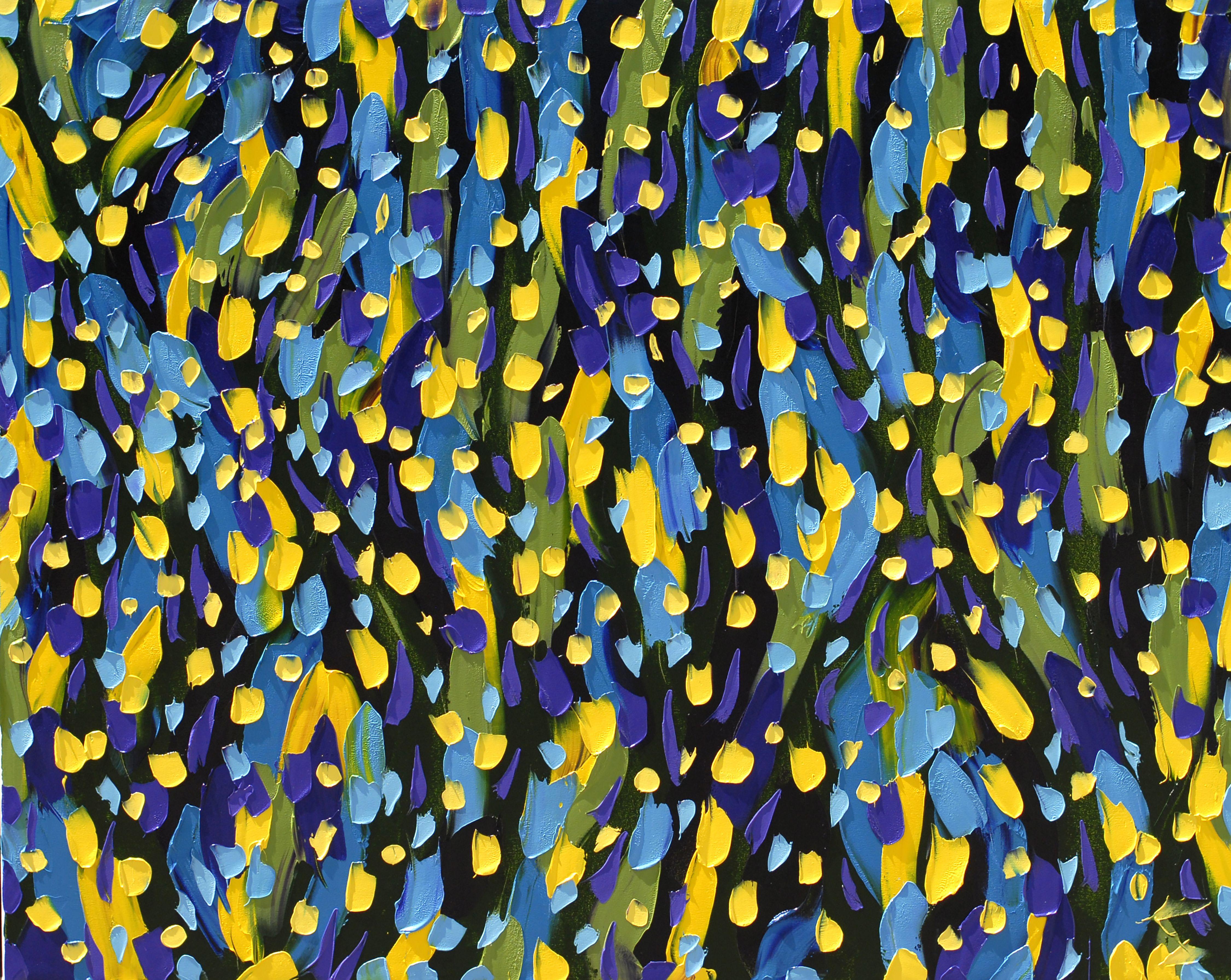 Abstract Painting di Bill Stone - HAPPY PLACE, Pittura, Olio su tela
