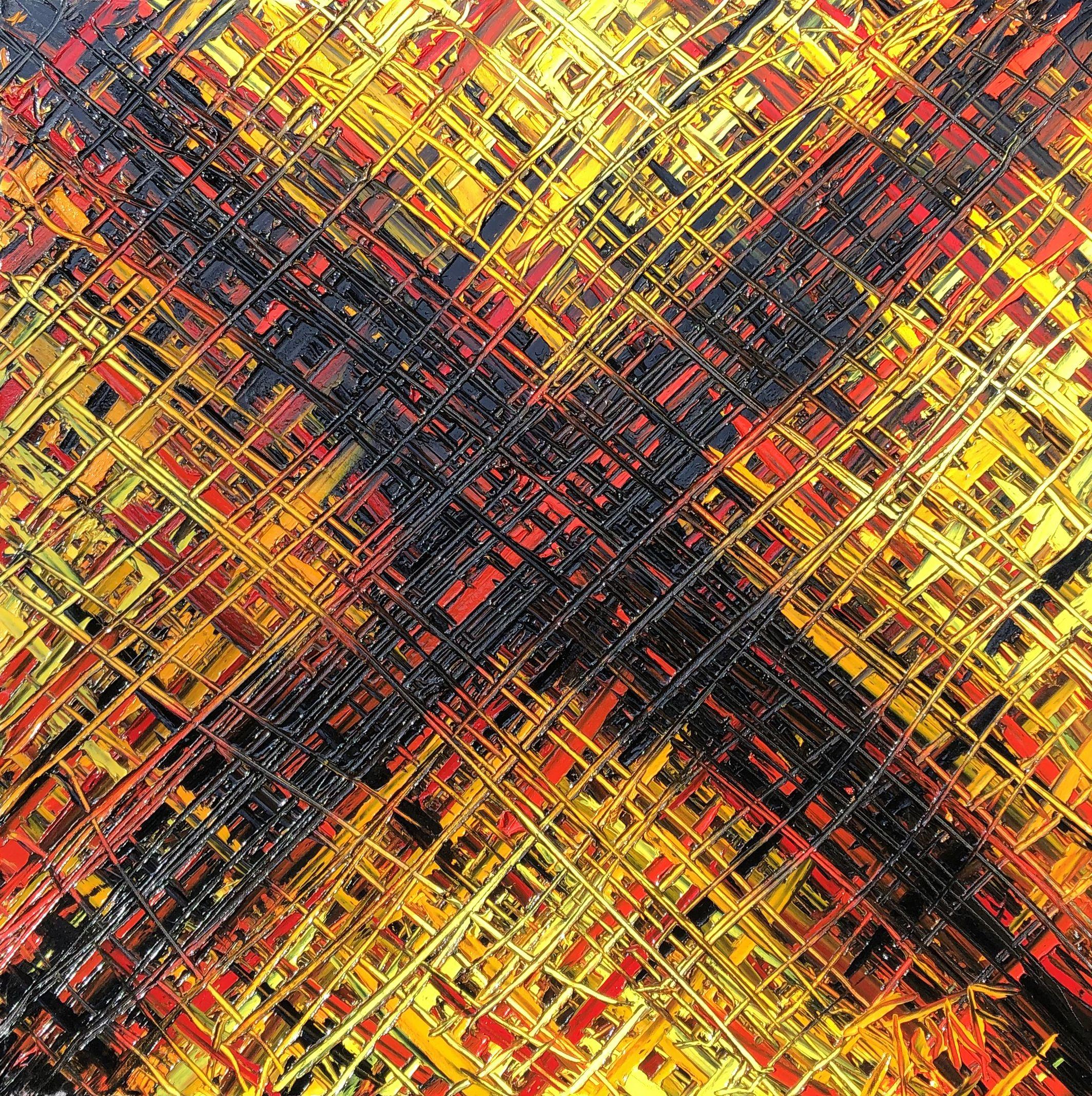 Bill Stone Abstract Painting - INTERSECTION, Painting, Oil on Canvas