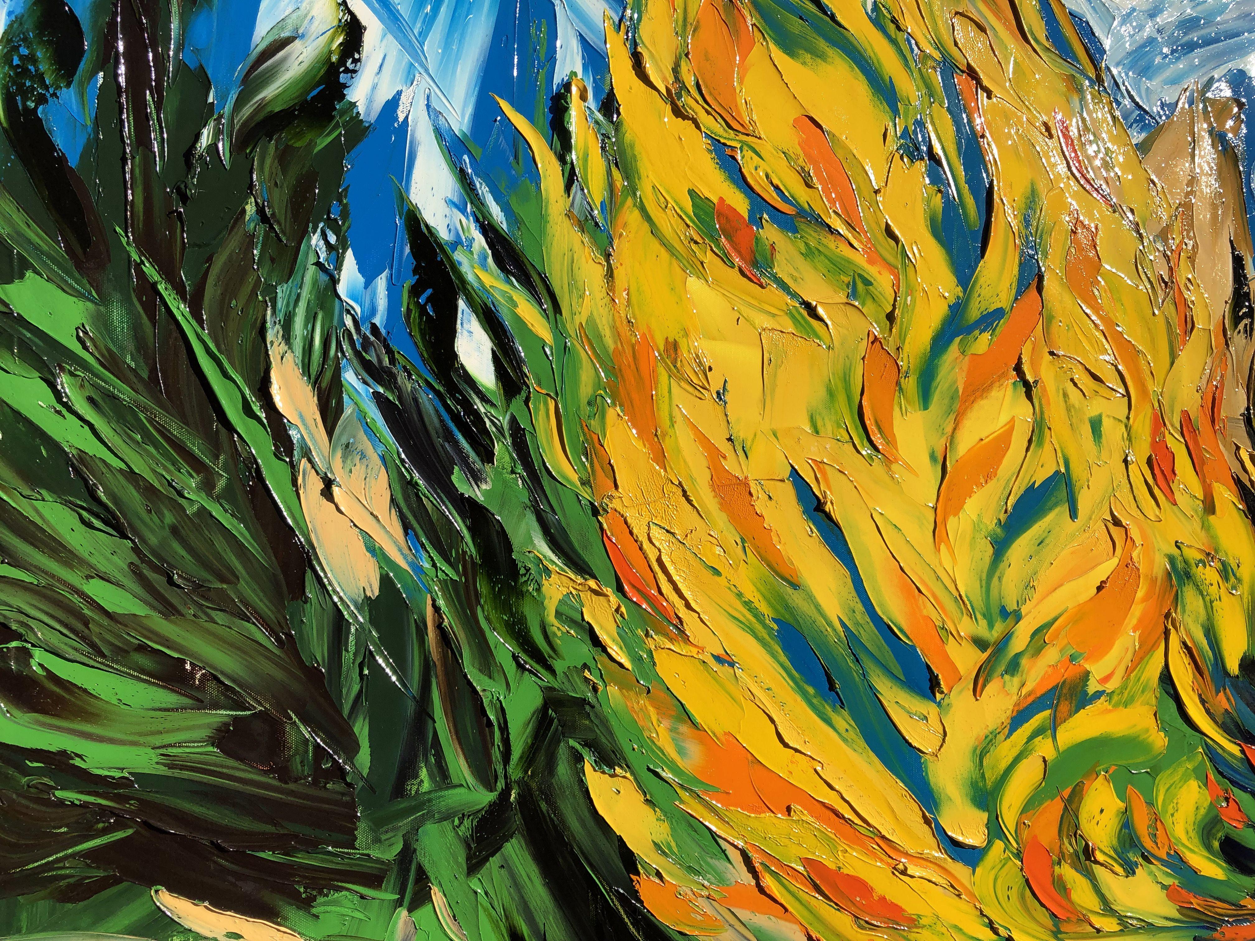 KEVIN'S FIRE, Painting, Oil on Canvas For Sale 3