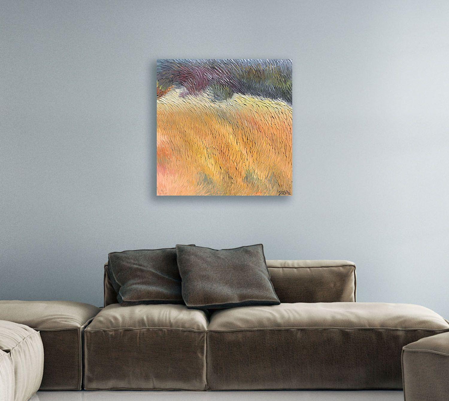 Vento di fine autunno, Pittura, Olio su tela in vendita 1