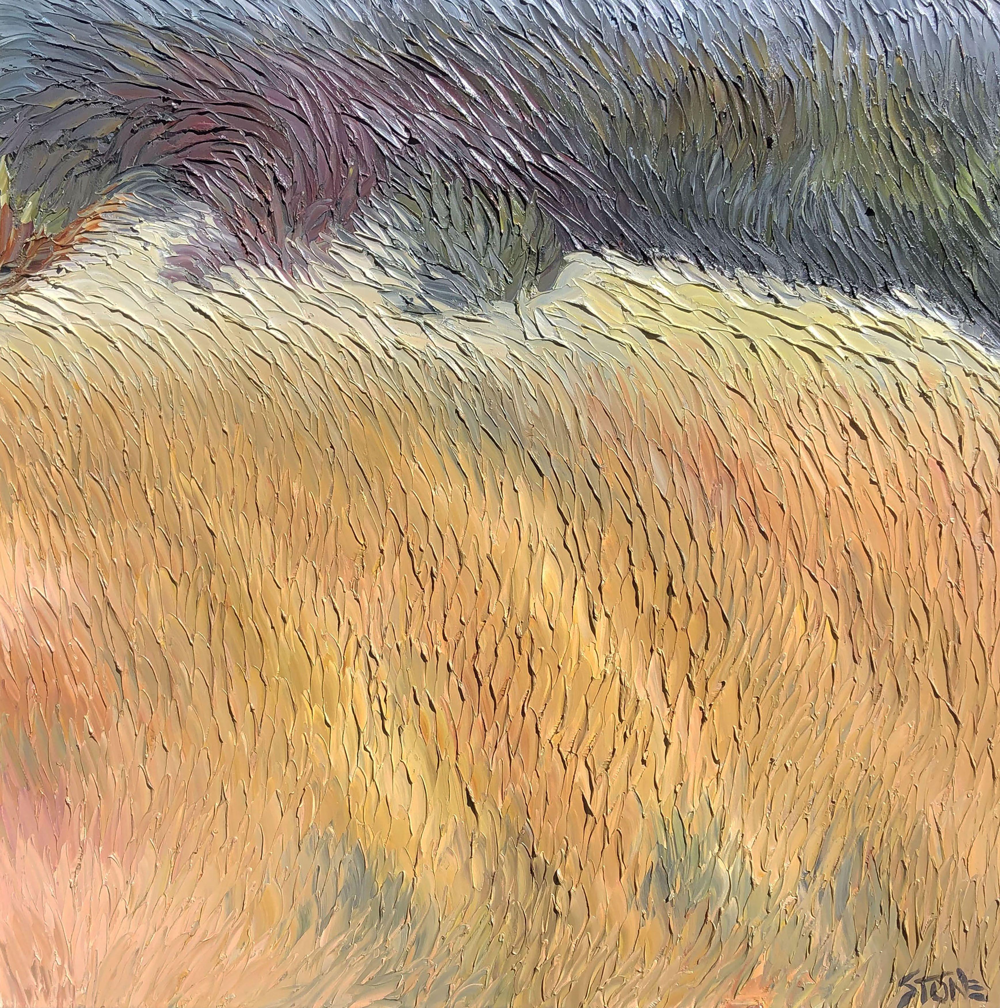 Vento di fine autunno, Pittura, Olio su tela - Painting di Bill Stone
