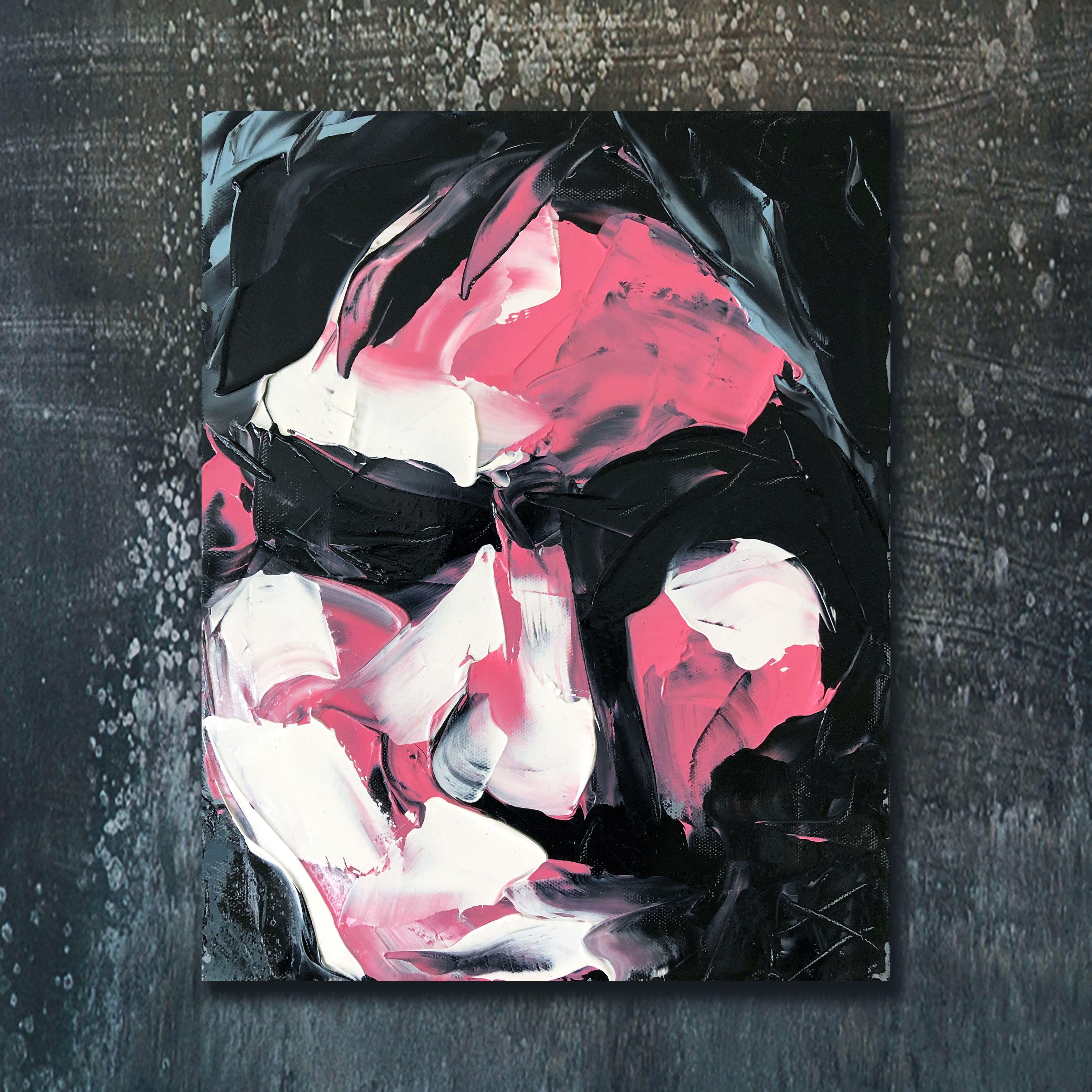 LEFTOVER MAN 1, Pittura, Olio su tela - Abstract Painting Nero di Bill Stone