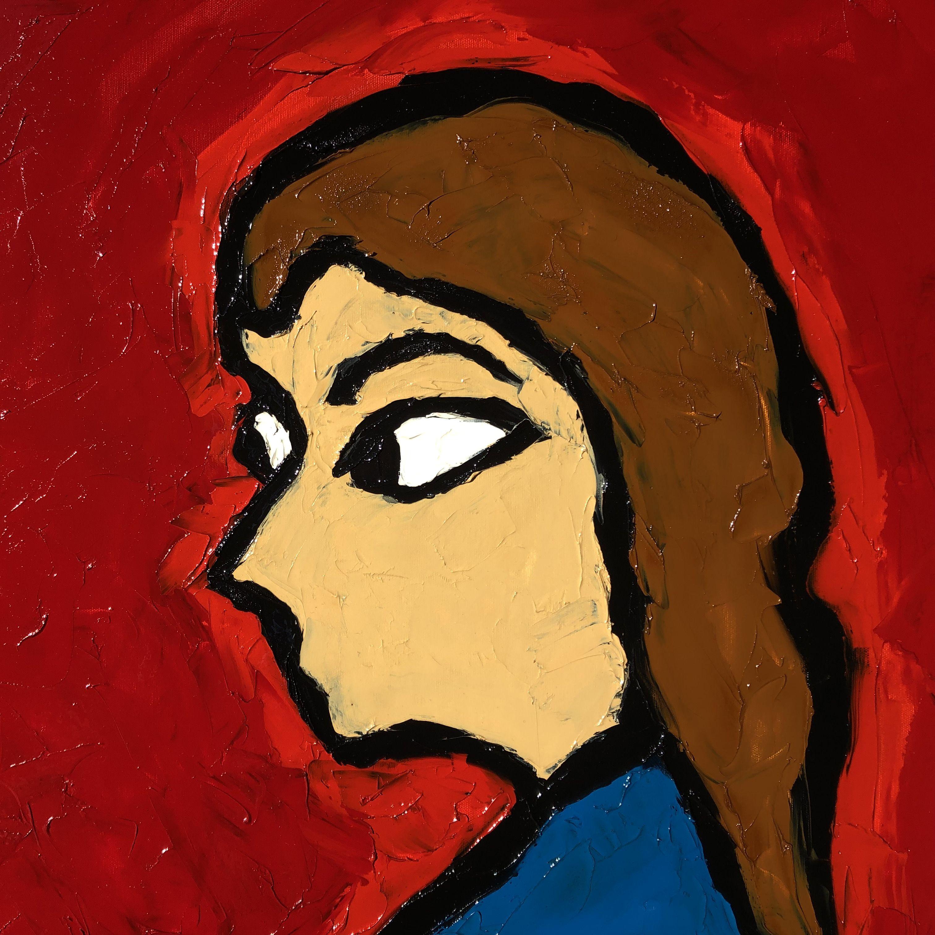Erano destinati l'uno all'altra: Pittura :: Espressionismo astratto :: Questo pezzo viene fornito con un certificato ufficiale di autenticità firmato dall'artista :: Pronto da appendere: Yes :: Firmato: Yes :: Posizione della firma: Retro :: Tela ::