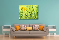 Giglio arancione con campanelle, Pittura, Olio su tela