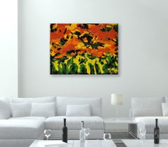 ORANGE MORNING, Gemälde, Öl auf Leinwand