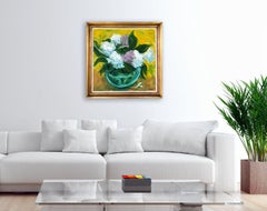 PEONIES IN A VASE, Painting, Oil on Canvas