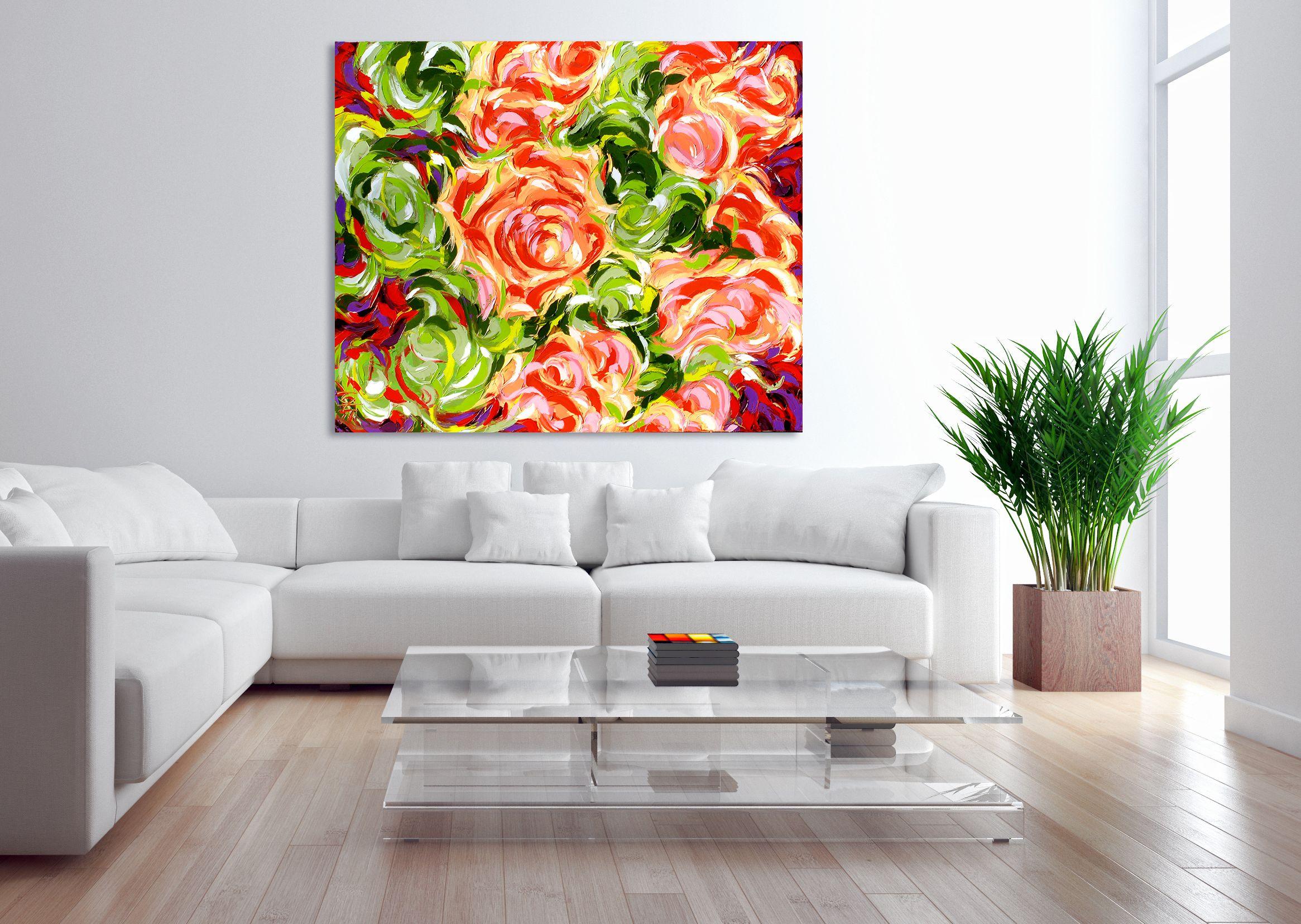 PETAL DANCE, Painting, Oil on Canvas For Sale 2